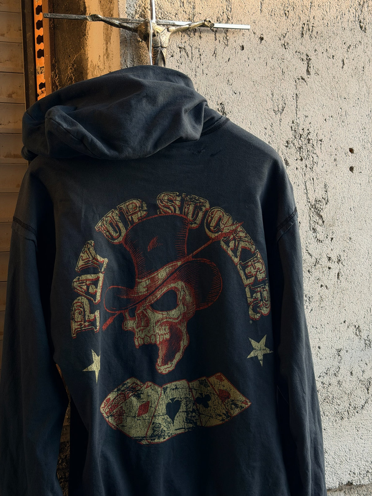 VINTAGE WEST COAST CHOPPERS SKULL ZIP HOODIE