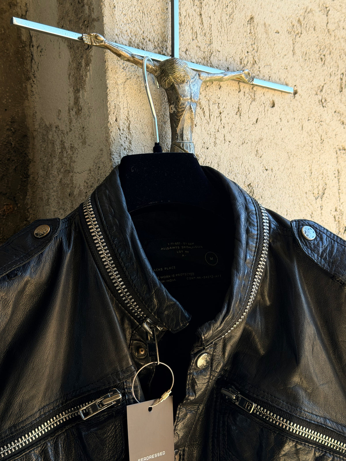 ALL SAINTS WASHED LEATHER SHIRT
