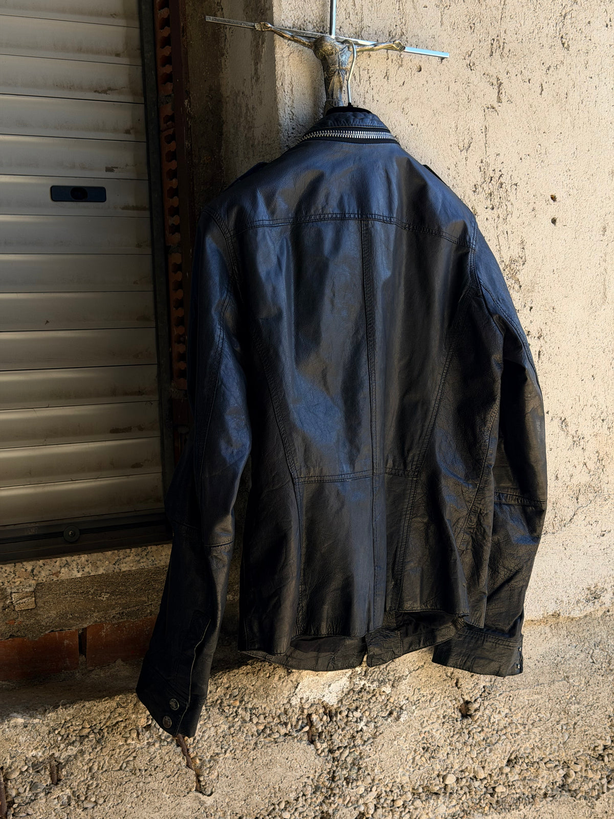 ALL SAINTS WASHED LEATHER SHIRT