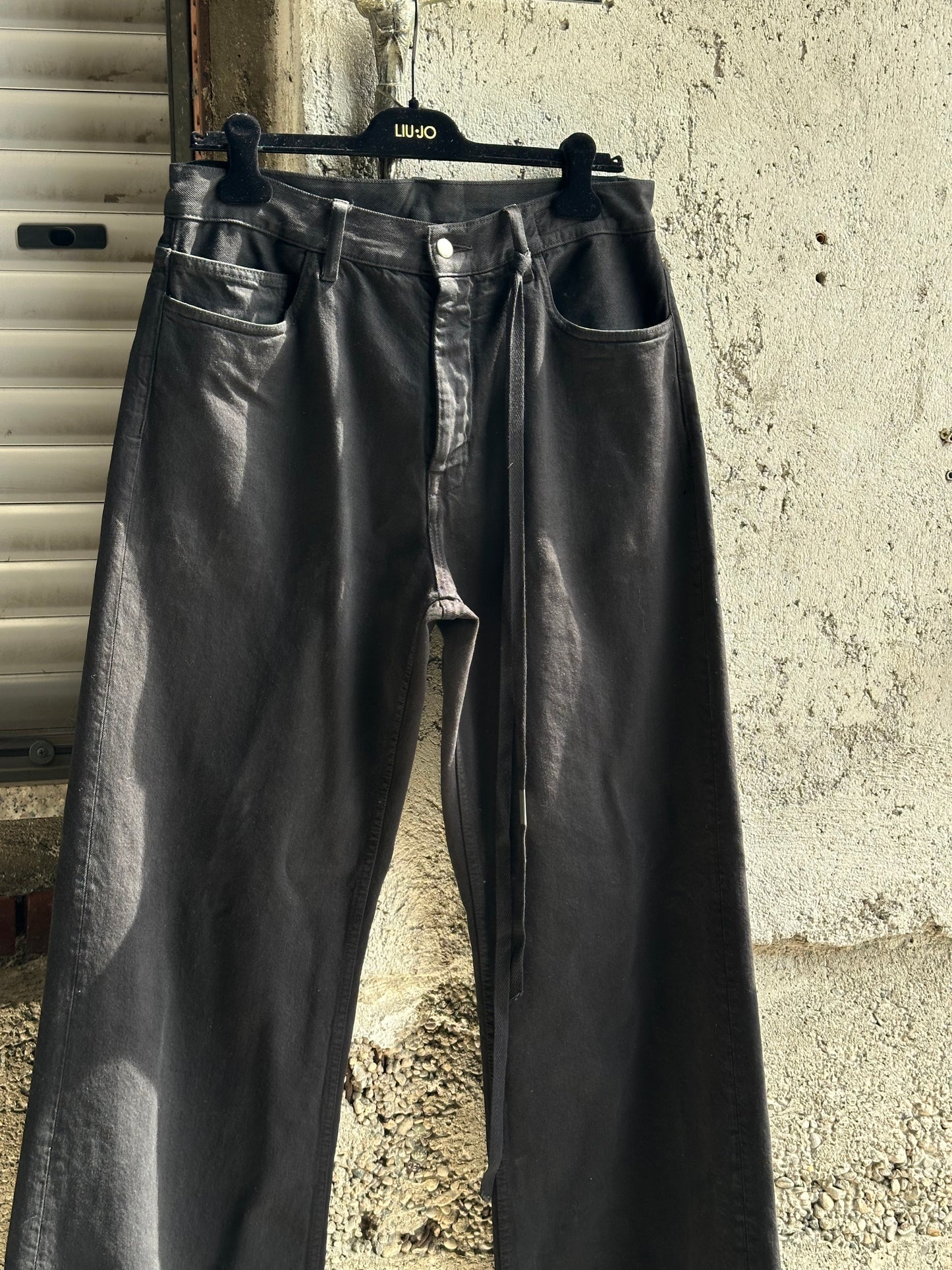 ANN DEMEULEMEESTER BLACK BAGGY PANTS