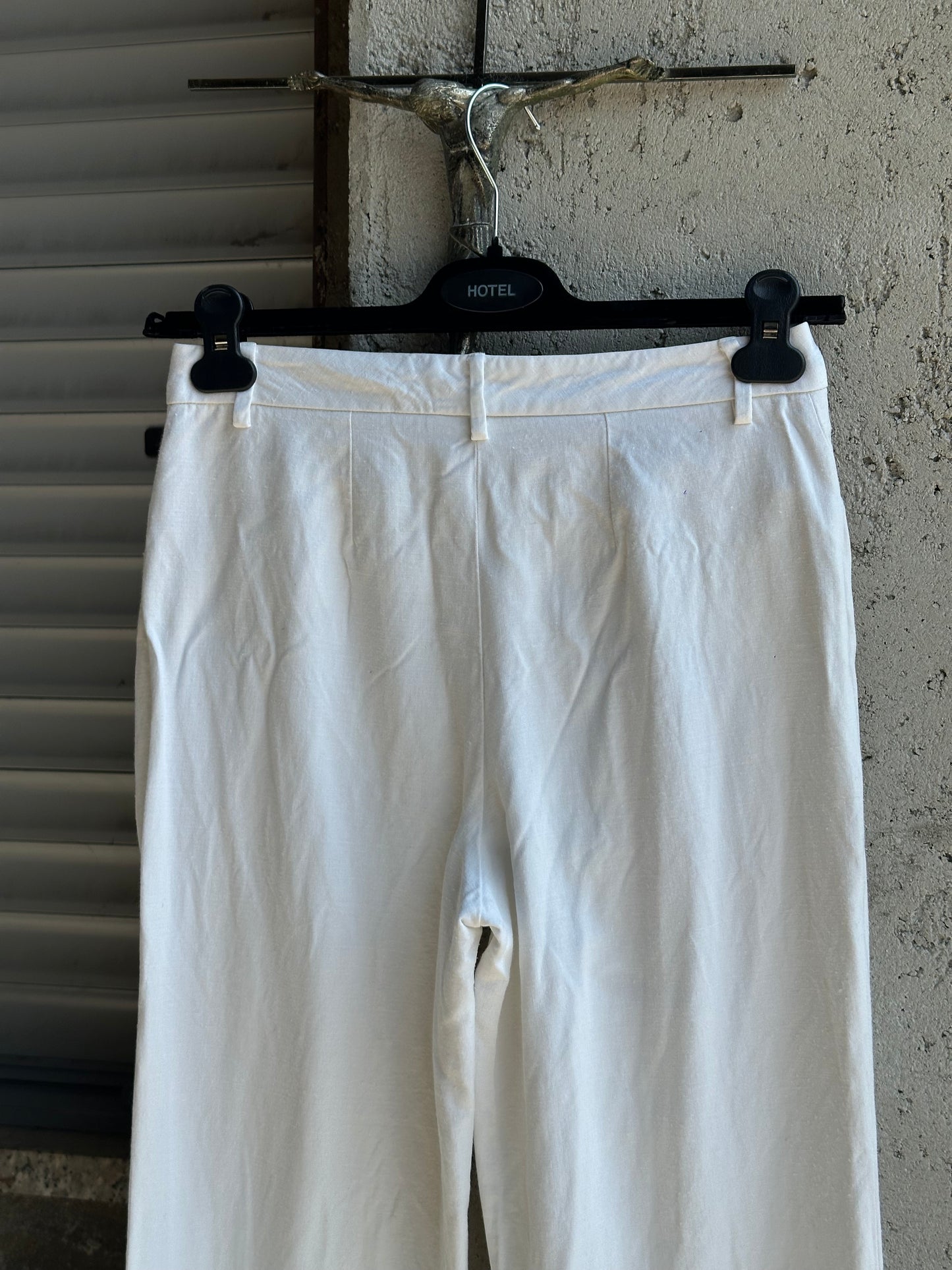 DOLCE & GABBANA WHITE FLARED PANTS