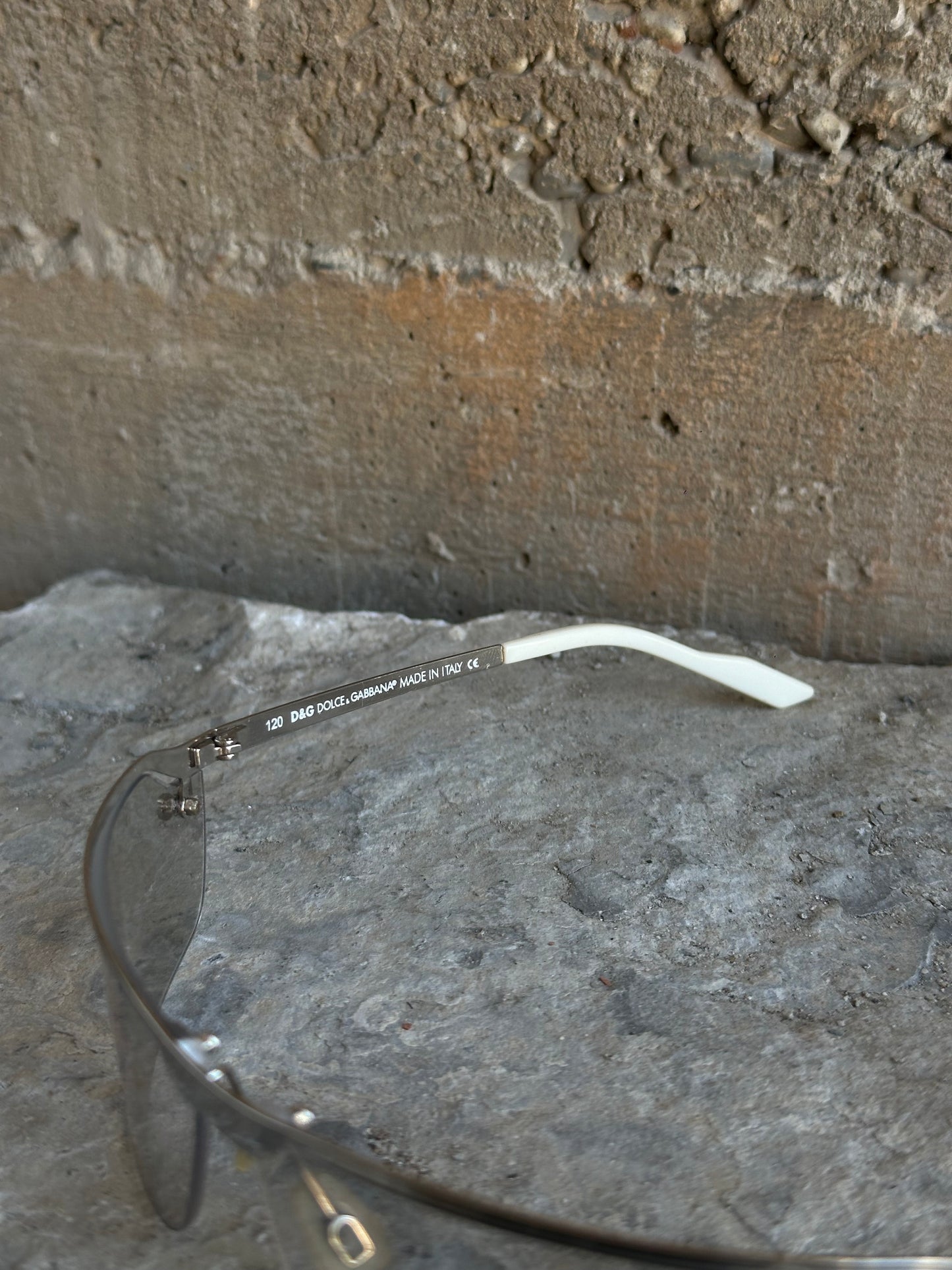 DOLCE & GABBANA SILVER GOGGLE SUNGLASSES