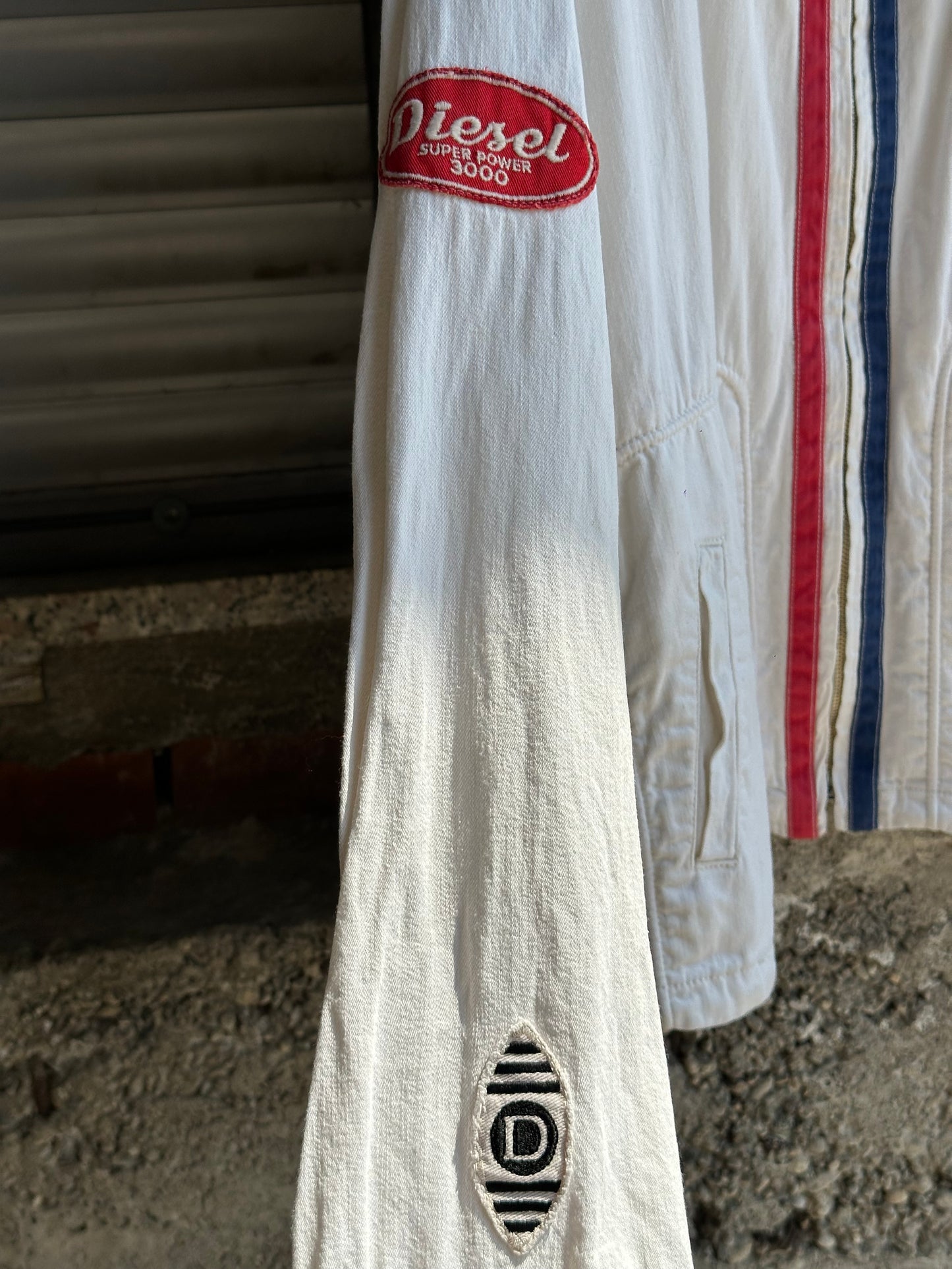 DIESEL PATCH WHITE DENIM JACKET