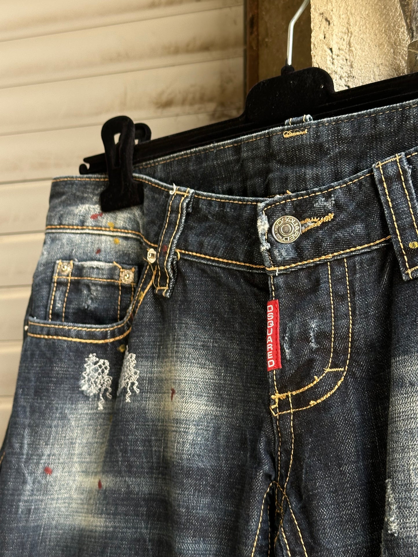 DSQUARED2 FLARED DENIM PANTS