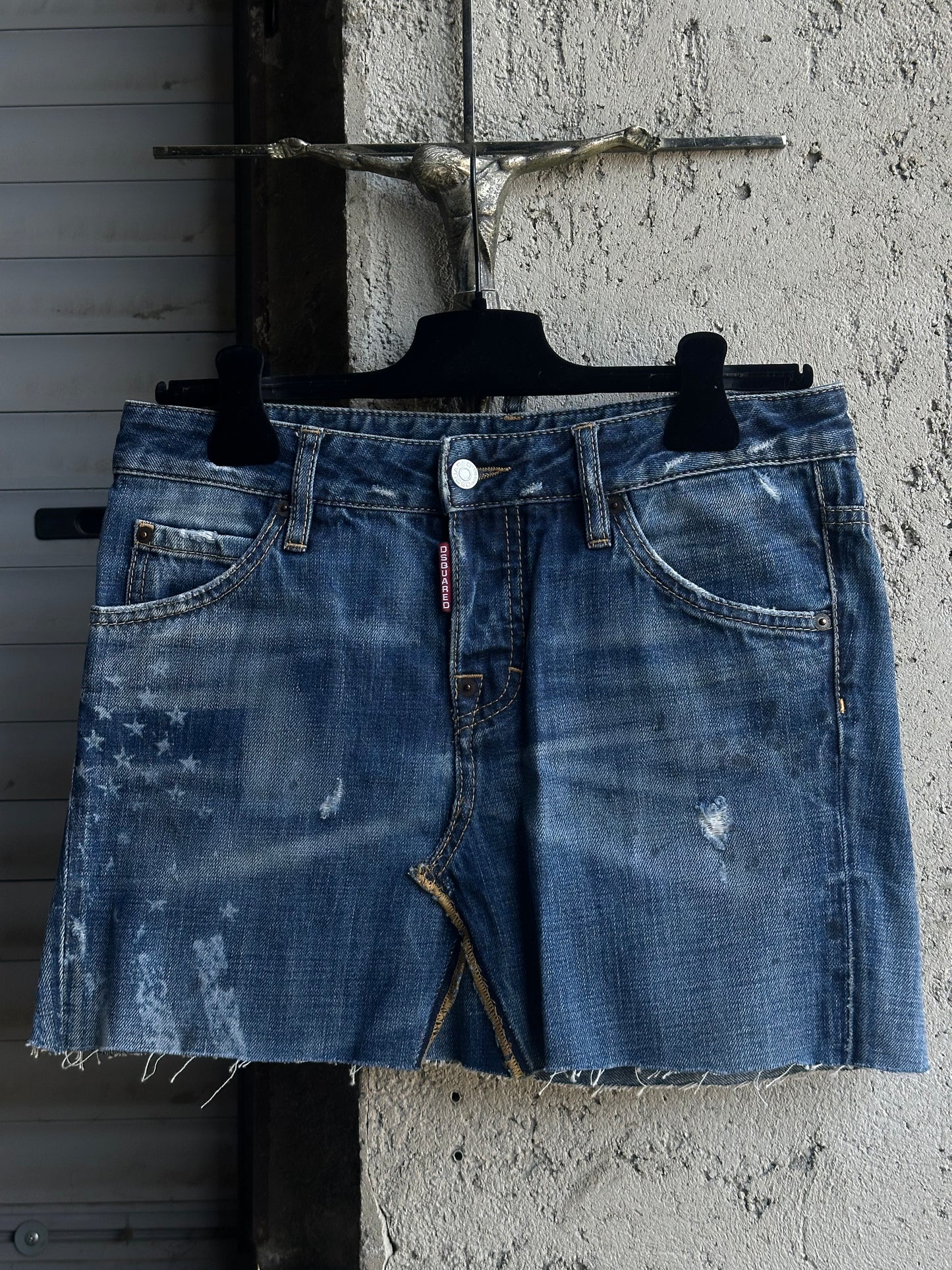 DSQUARED2 STARS DENIM SKIRT