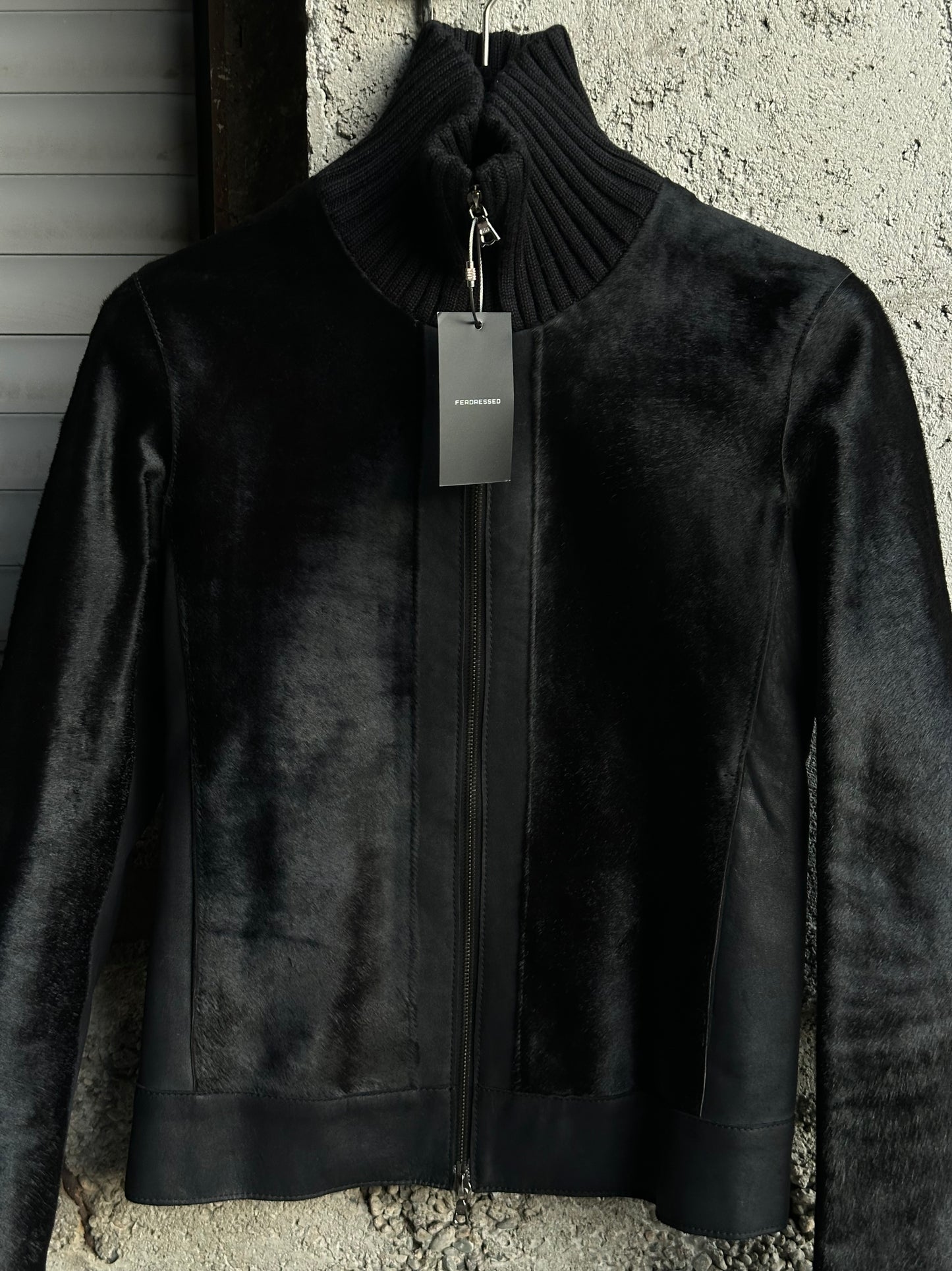BLACK PONYHAIR JACKET