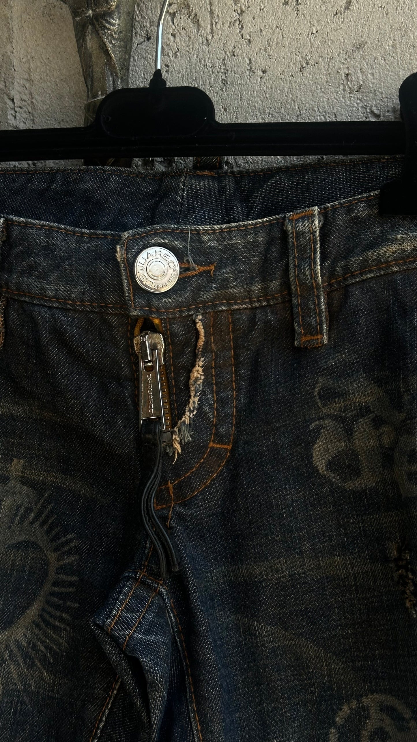 DSQUARED2 HOLY SPIRIT FLARED DENIM PANTS