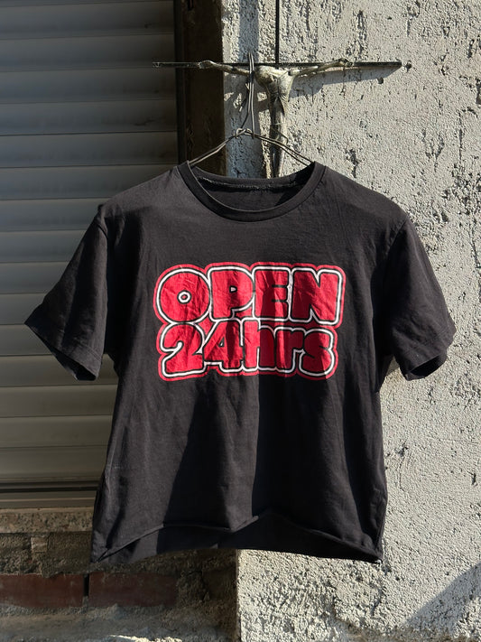 DSQUARED2 OPEN 24HOURS CROPPED T-SHIRT