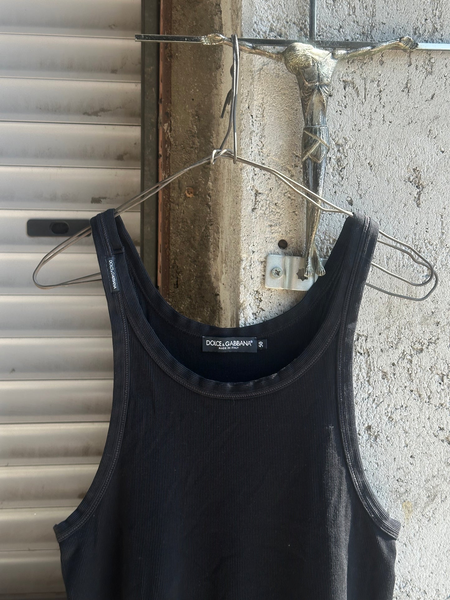 DOLCE & GABBANA BLACK TANK TOP