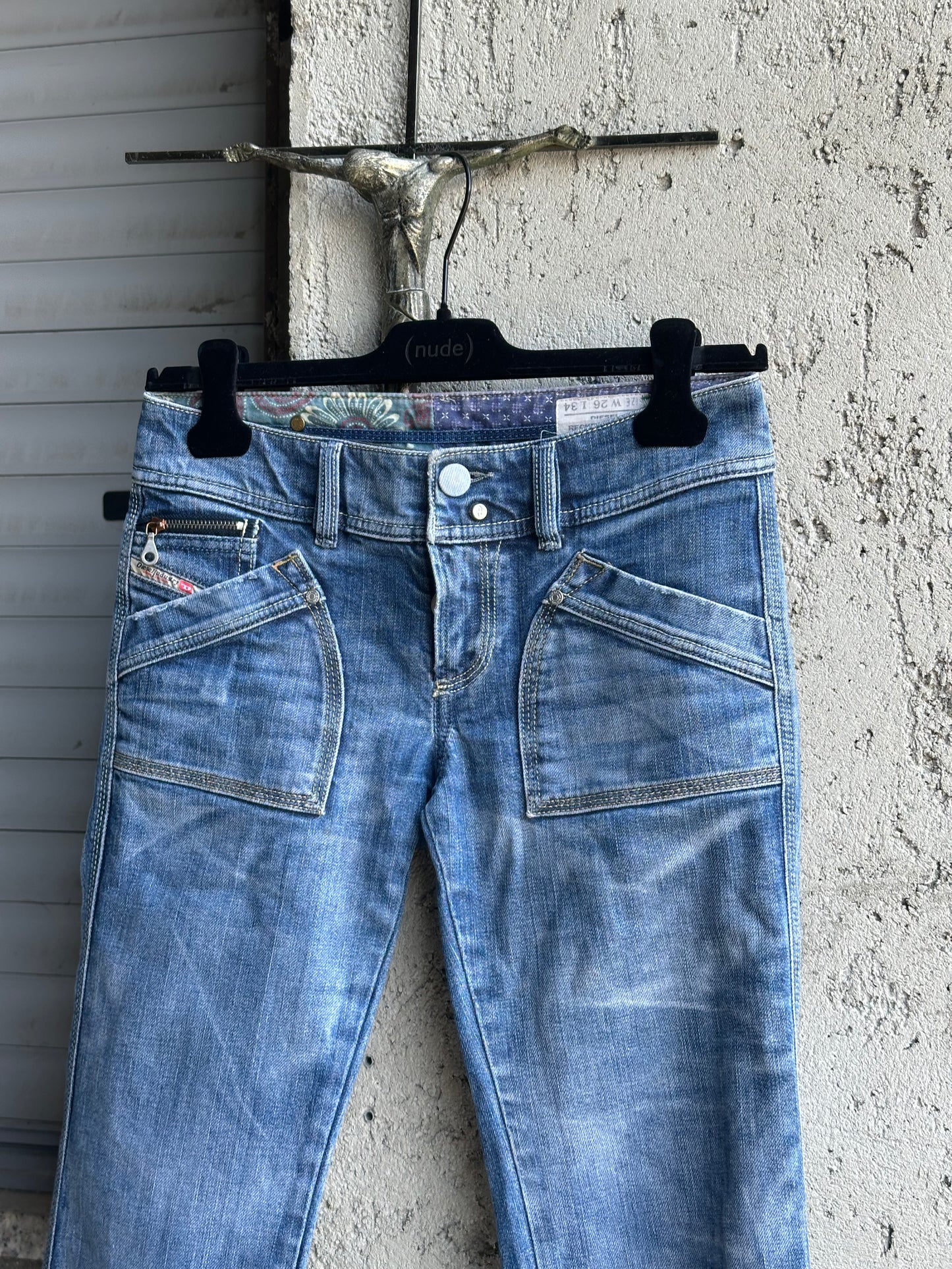 DIESEL DISTRESSED WASHED DENIM