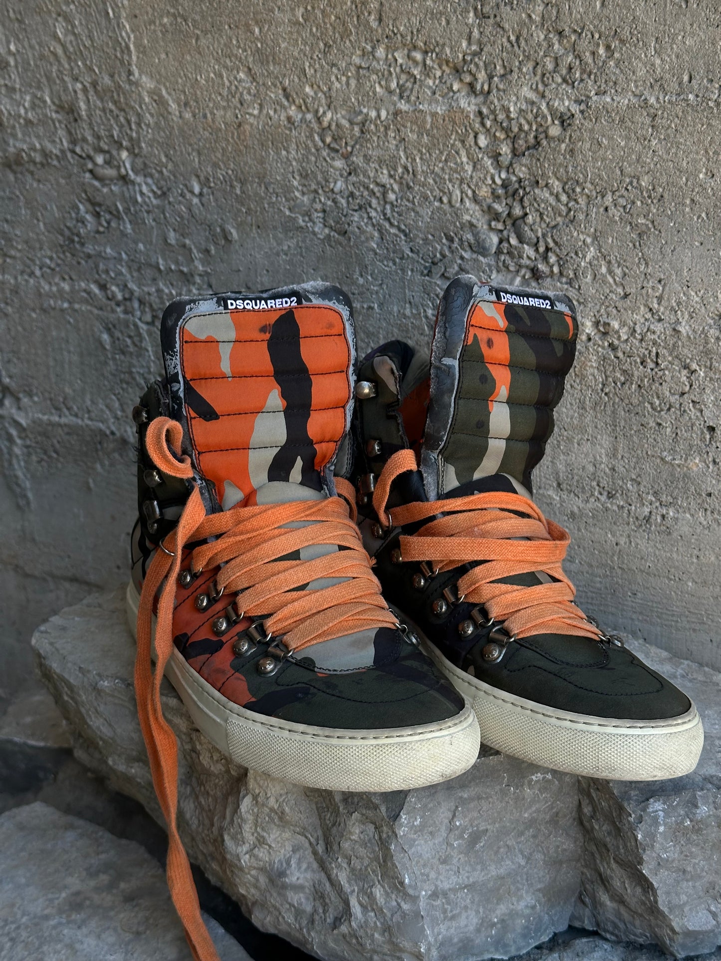 DSQUARED2 CAMO ORANGE SNEAKERS