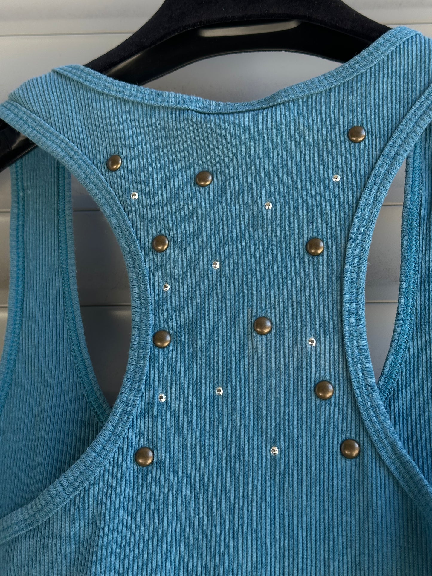 HARLEY DAVIDSON BLUE BACK STUDDED TANK TOP