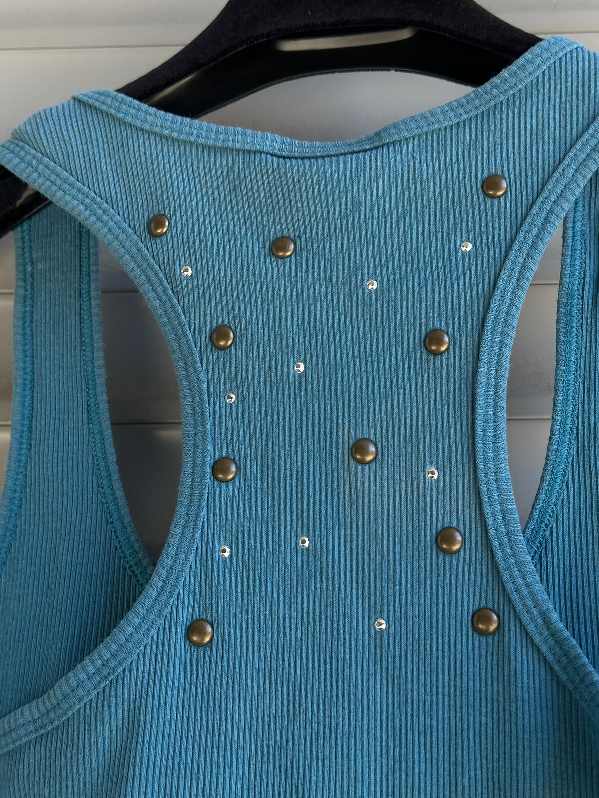 HARLEY DAVIDSON BLUE BACK STUDDED TANK TOP