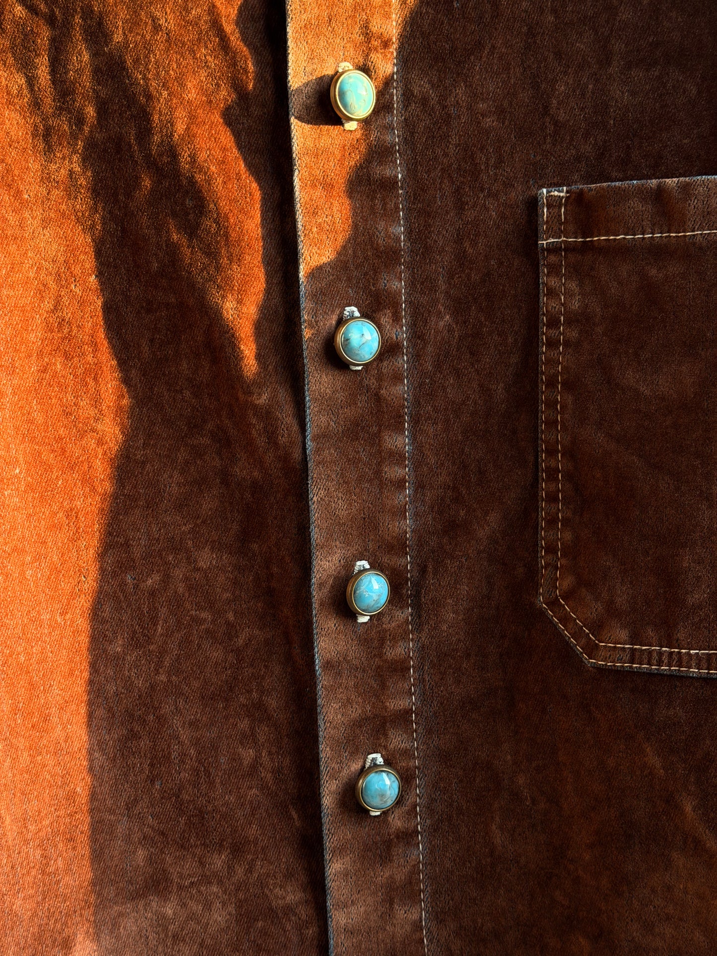 FLOCKED DENIM RODEO SHIRT