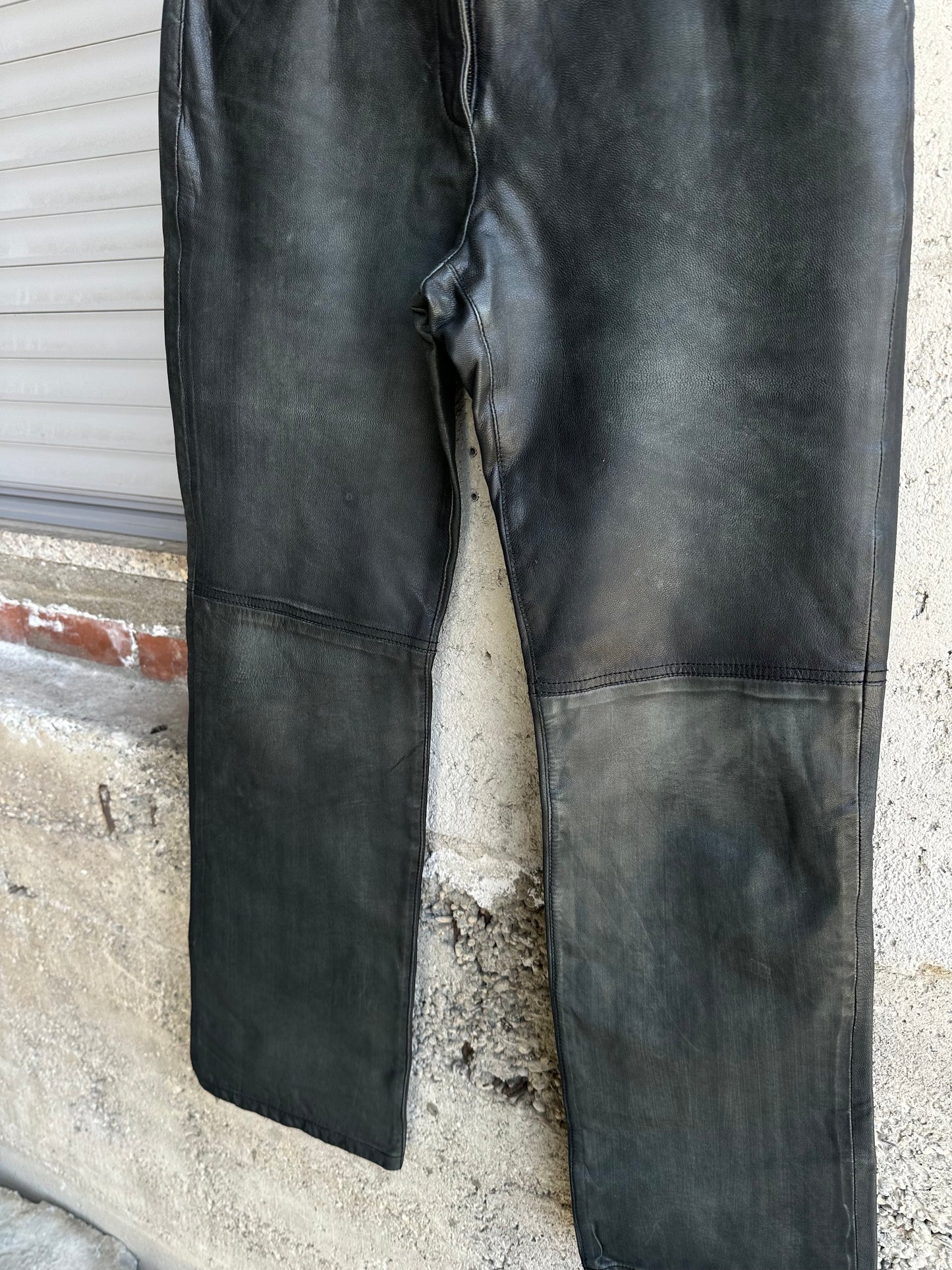 GIORGIO ARMANI LAMBSKIN LEATHER PANTS