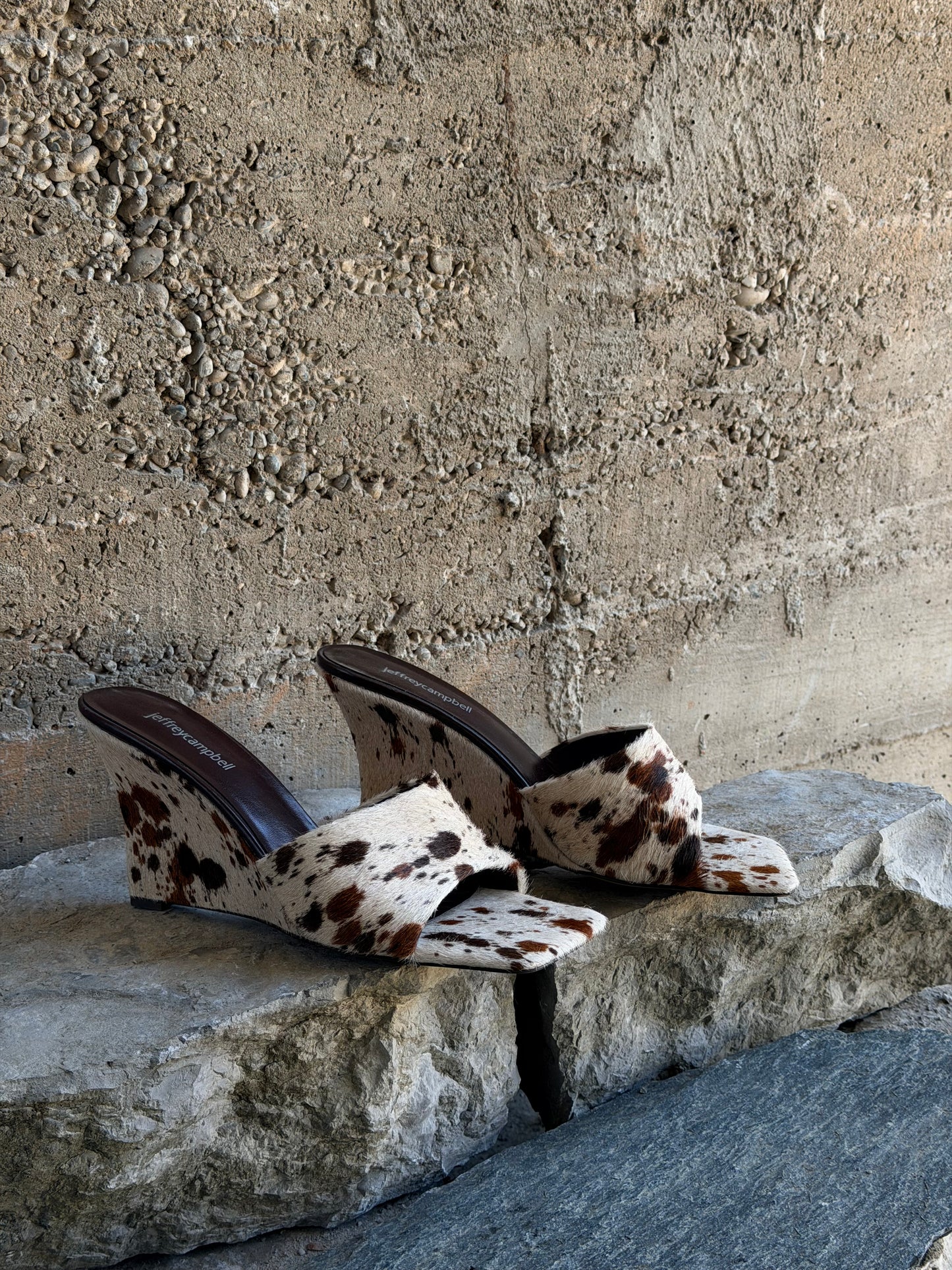 JEFFREY CAMPBELL PONYHAIR WEDGE HEELS