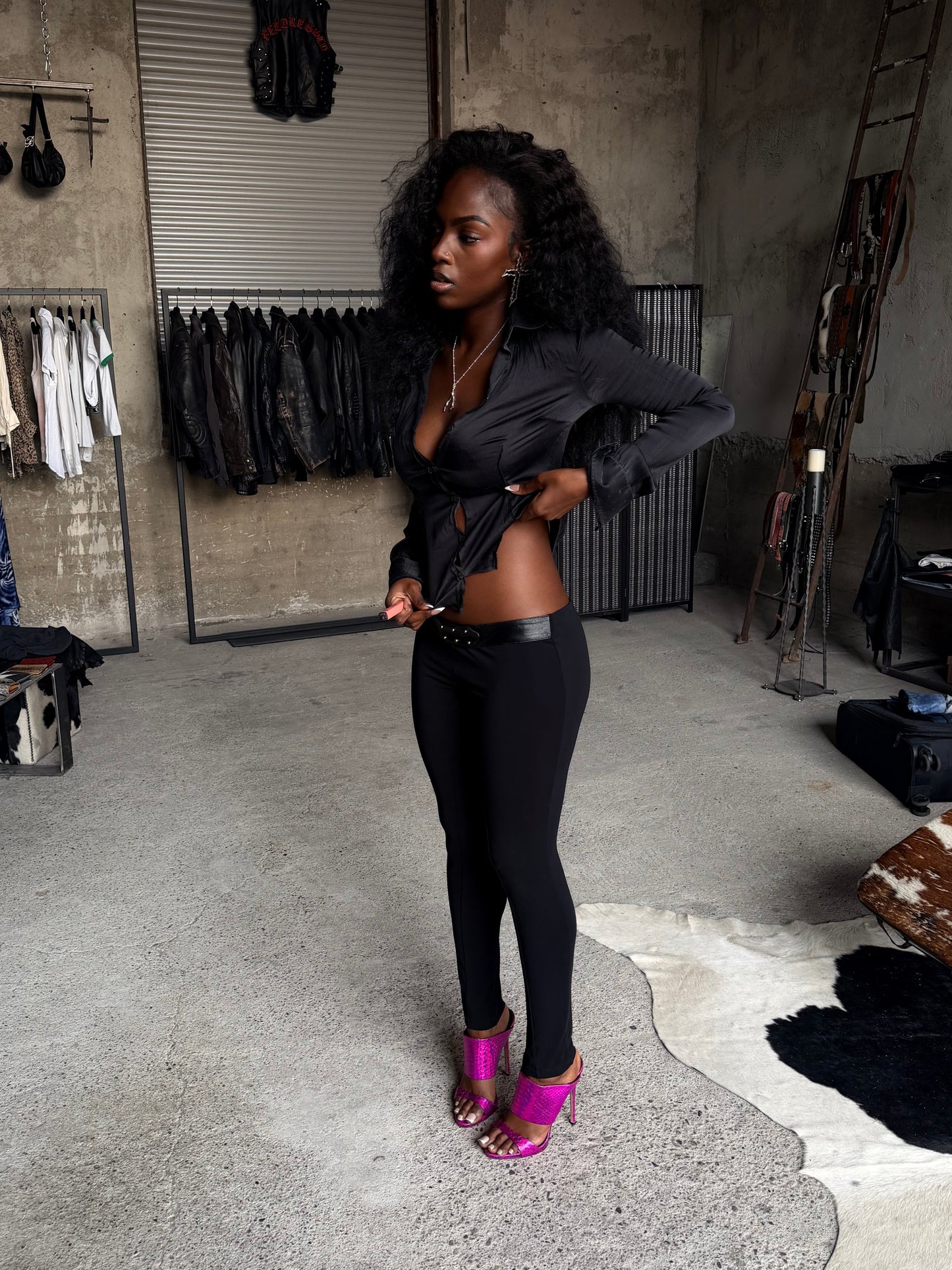 GIUSEPPE ZANOTTI PINK CROCO MULES