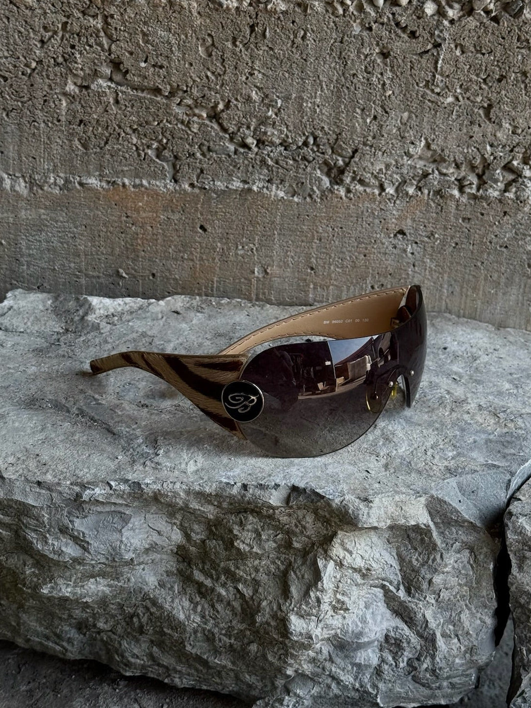 BLUMARINE ZEBRA PONYHAIR SUNGLASSES