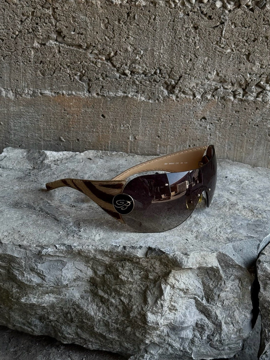 BLUMARINE ZEBRA PONYHAIR SUNGLASSES