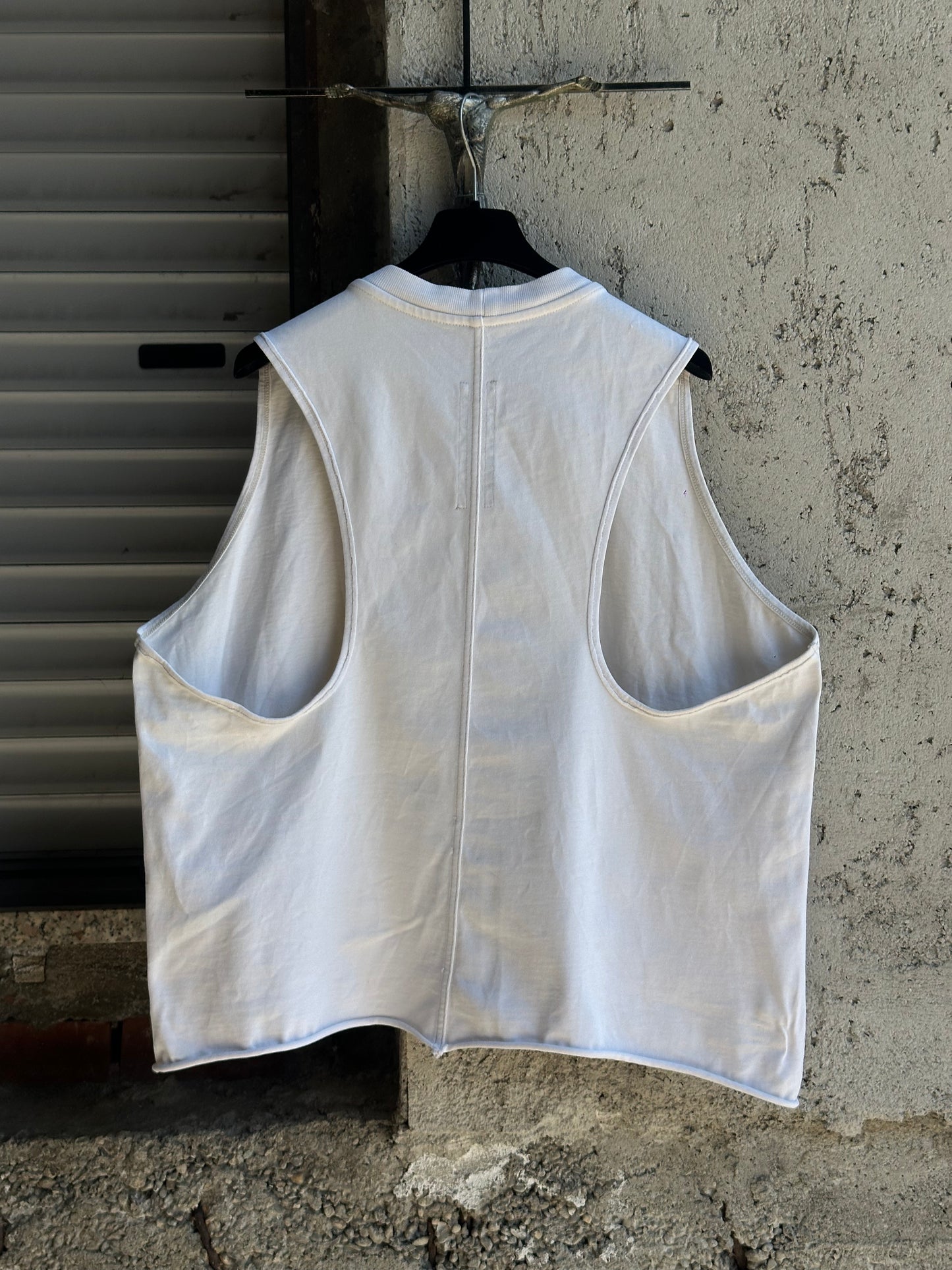 RICK OWENS WHITE TANK TOP