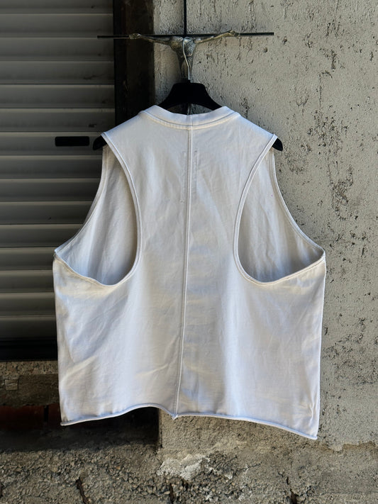 RICK OWENS WHITE TANK TOP
