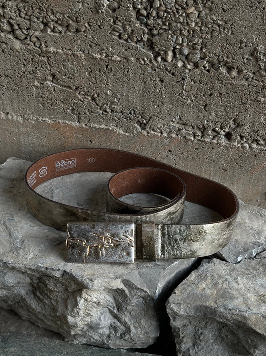 ALLUMINIUM LEATHER BELT