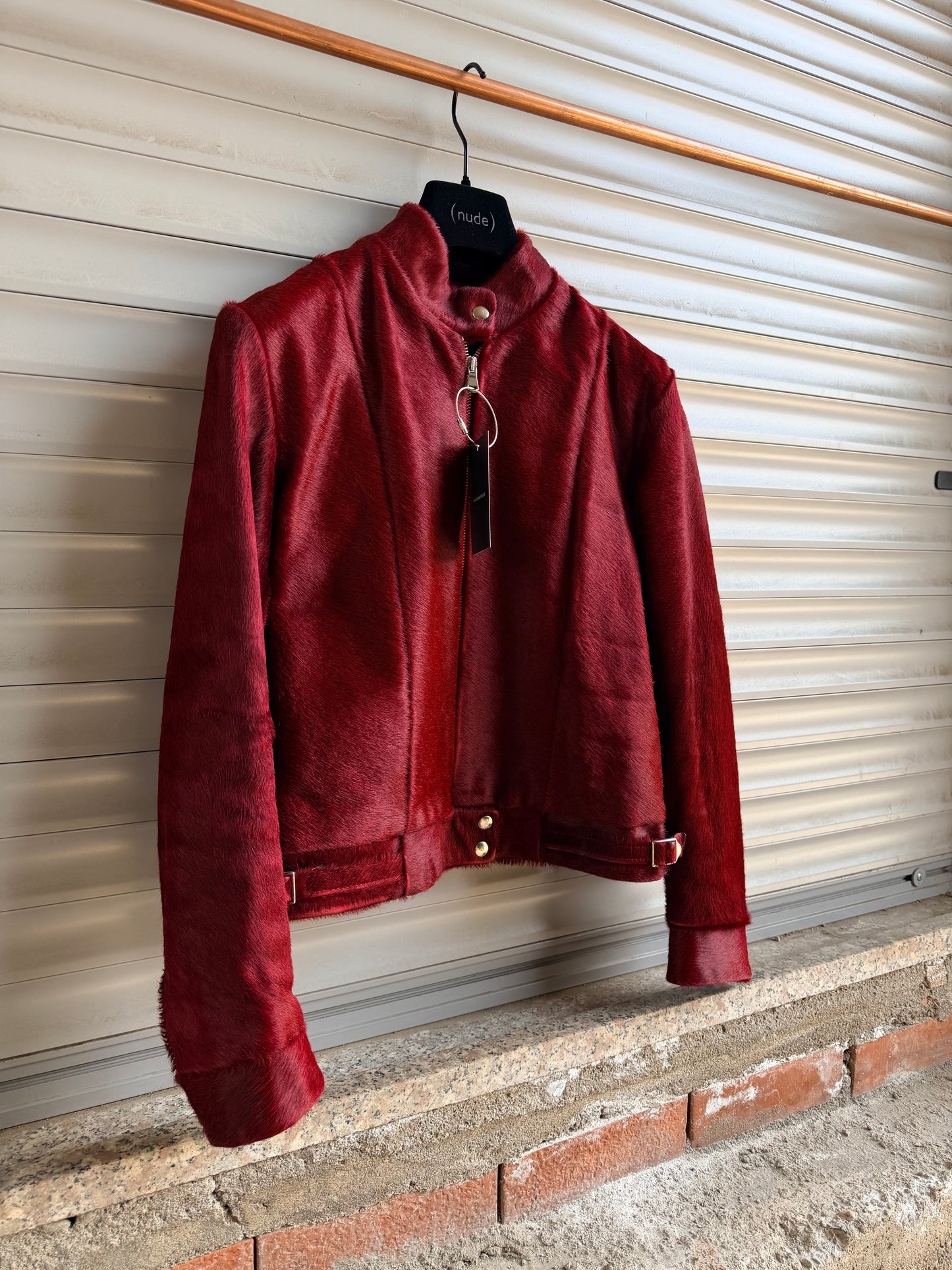 RED WINE PONYHAIR BIKER