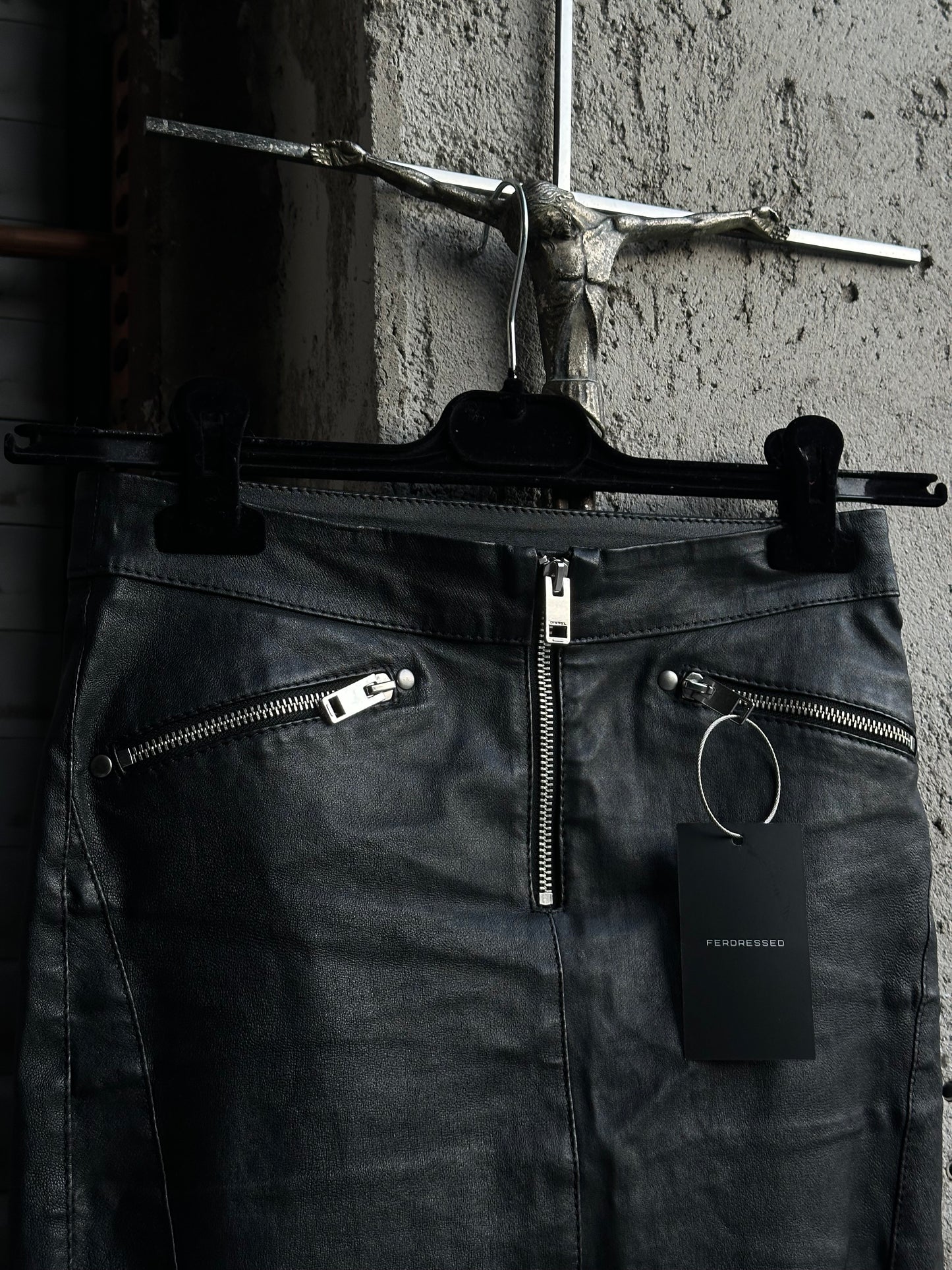 DIESEL LEATHER SKIRT