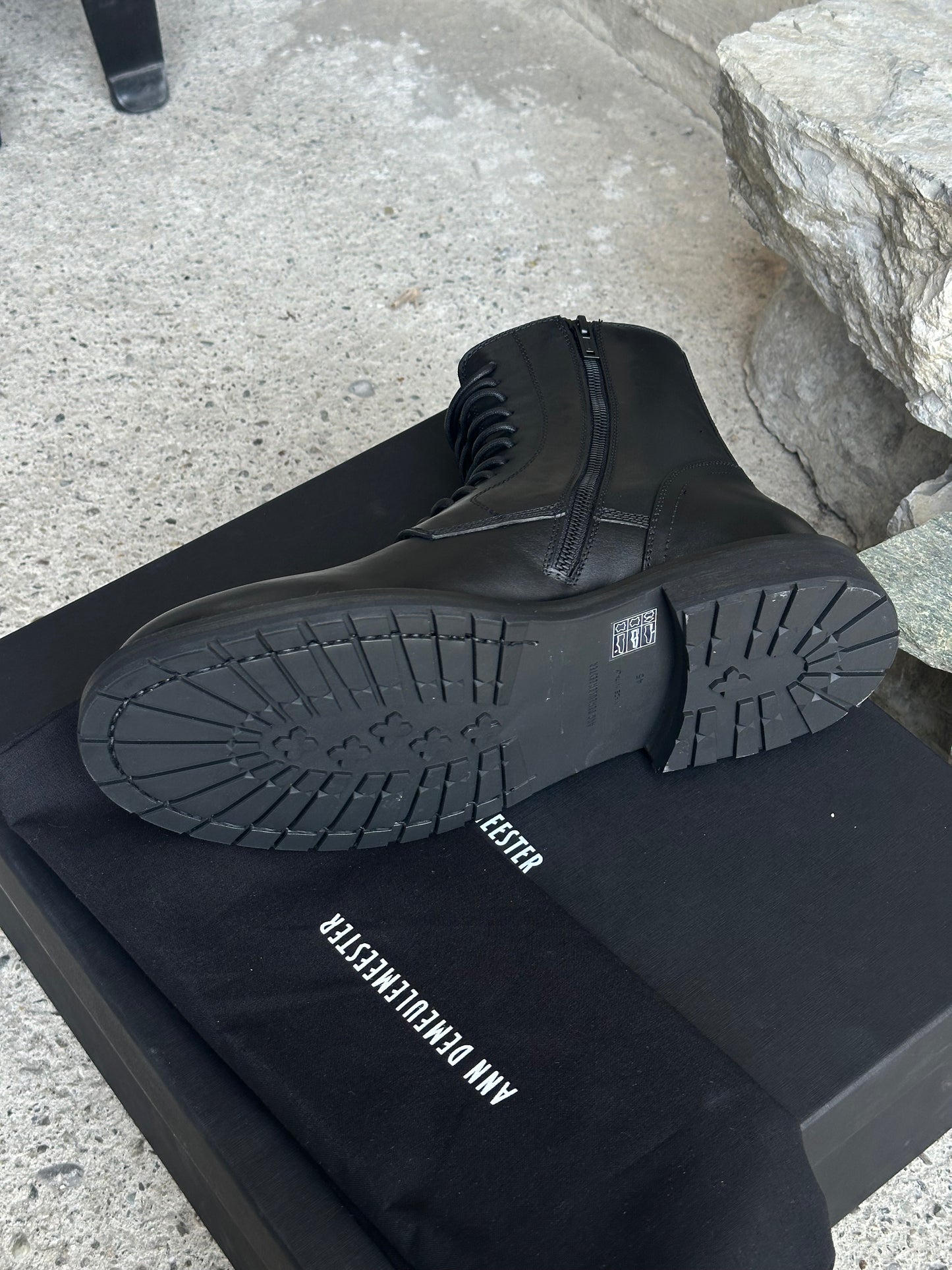 ANN DEMEULEMEESTER LEATHER BOOTS