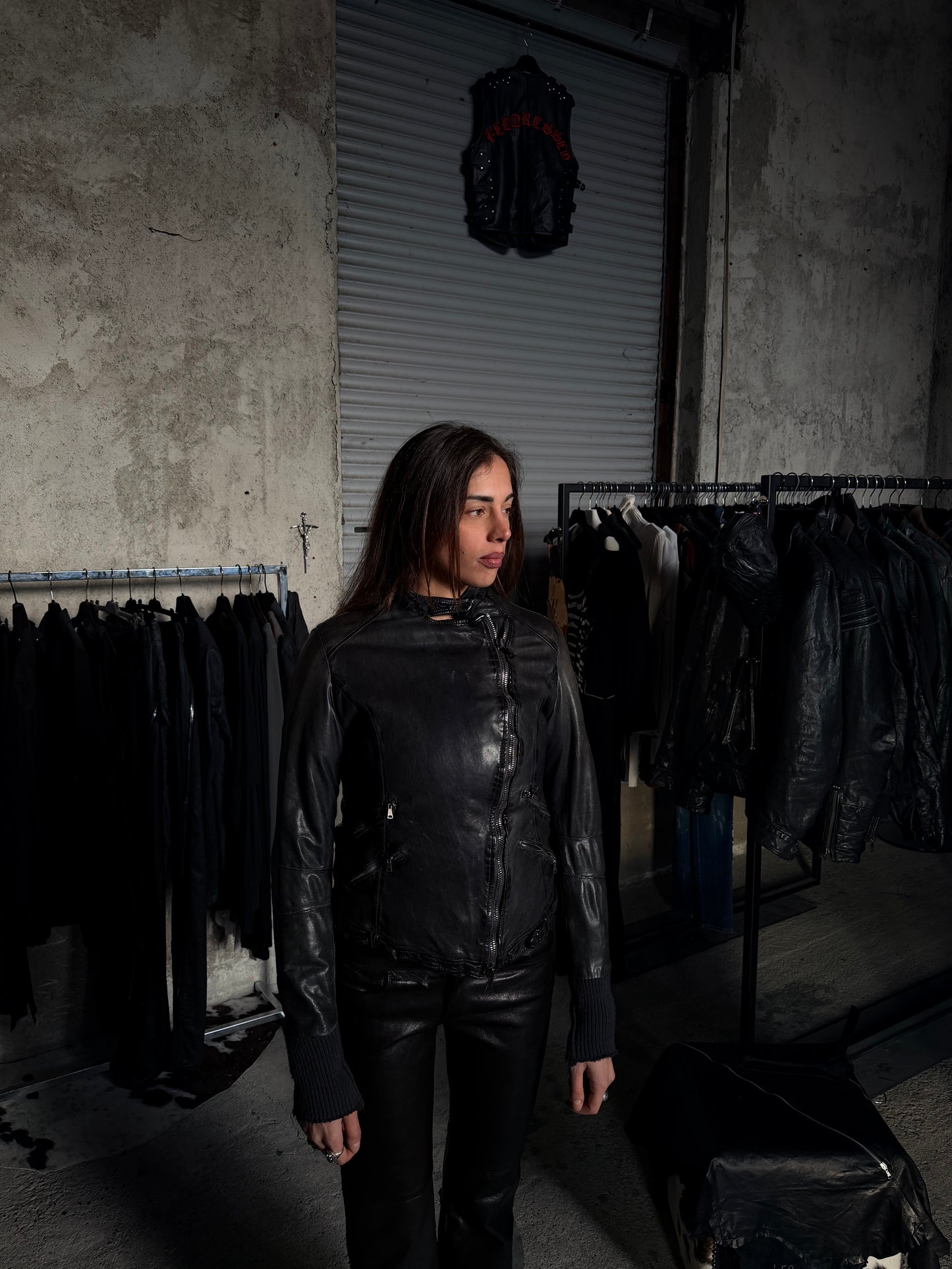 GIORGIO BRATO WASHED LEATHER JACKET