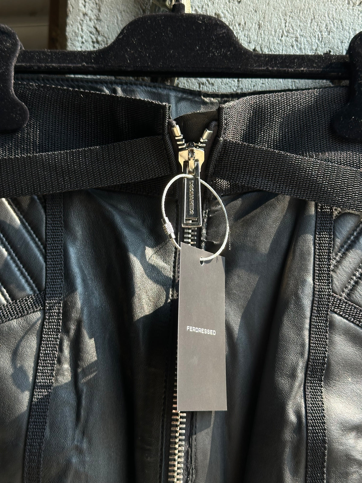 DSQUARED2 LEATHER MOTOR SHIRT