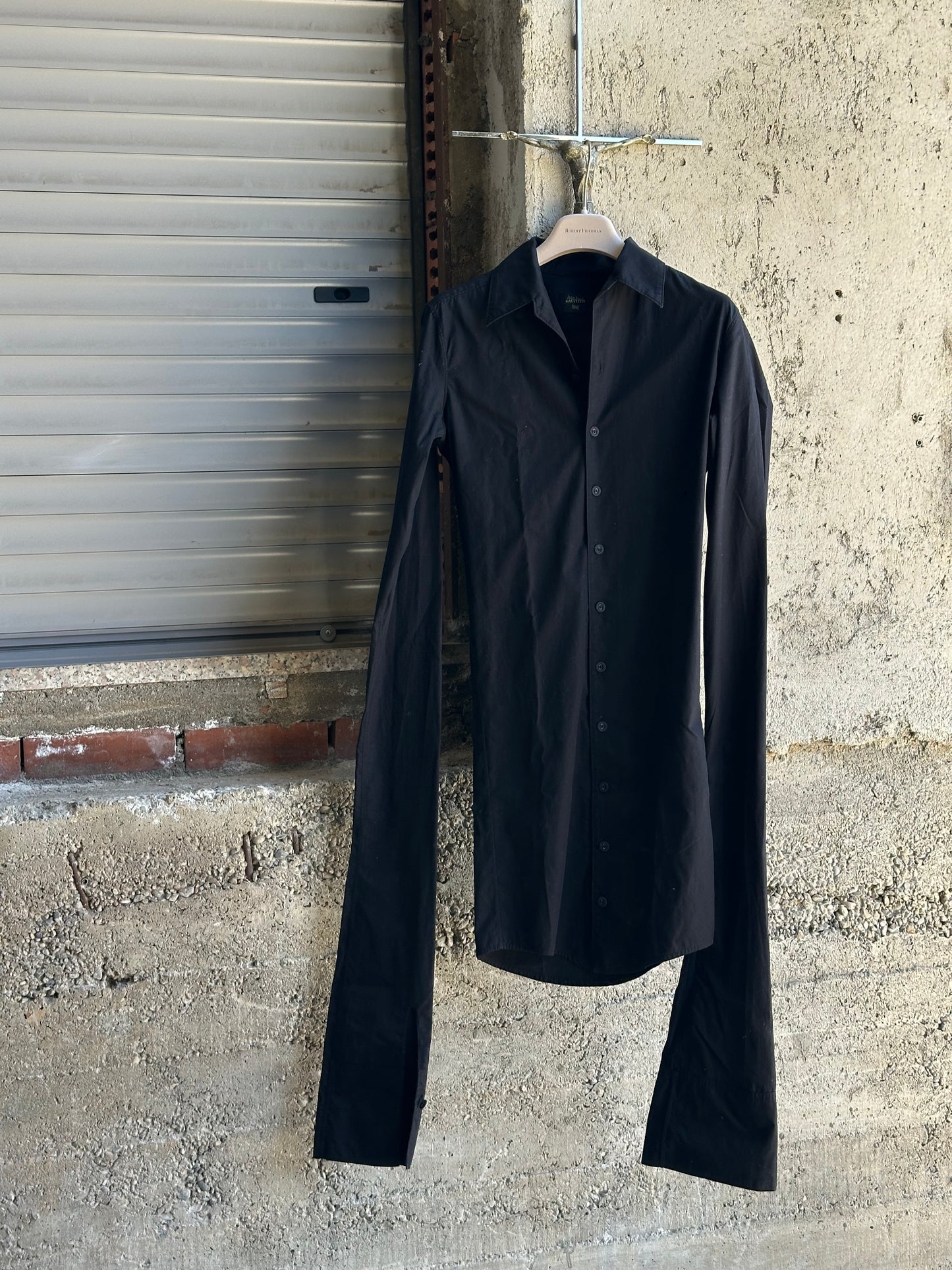 JEAN PAUL GAULTIER SUPER SLEEVE BLACK SHIRT
