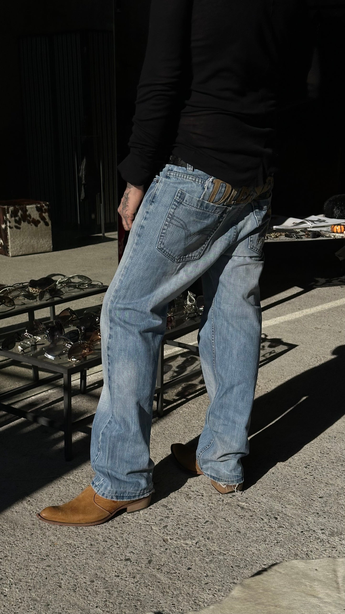 DIESEL BACK LOGO DENIM