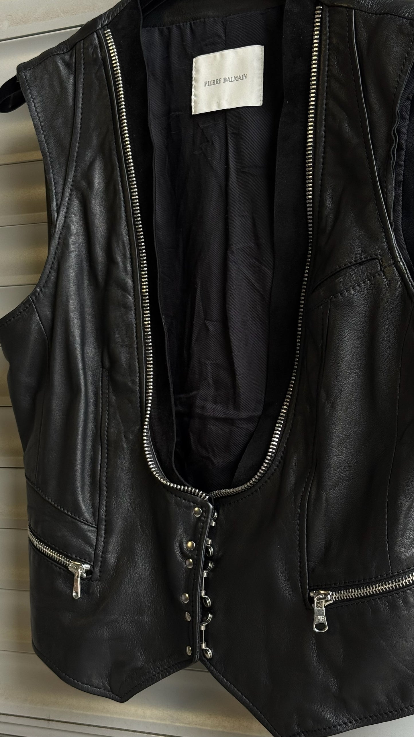 BALMAIN LEATHER VEST