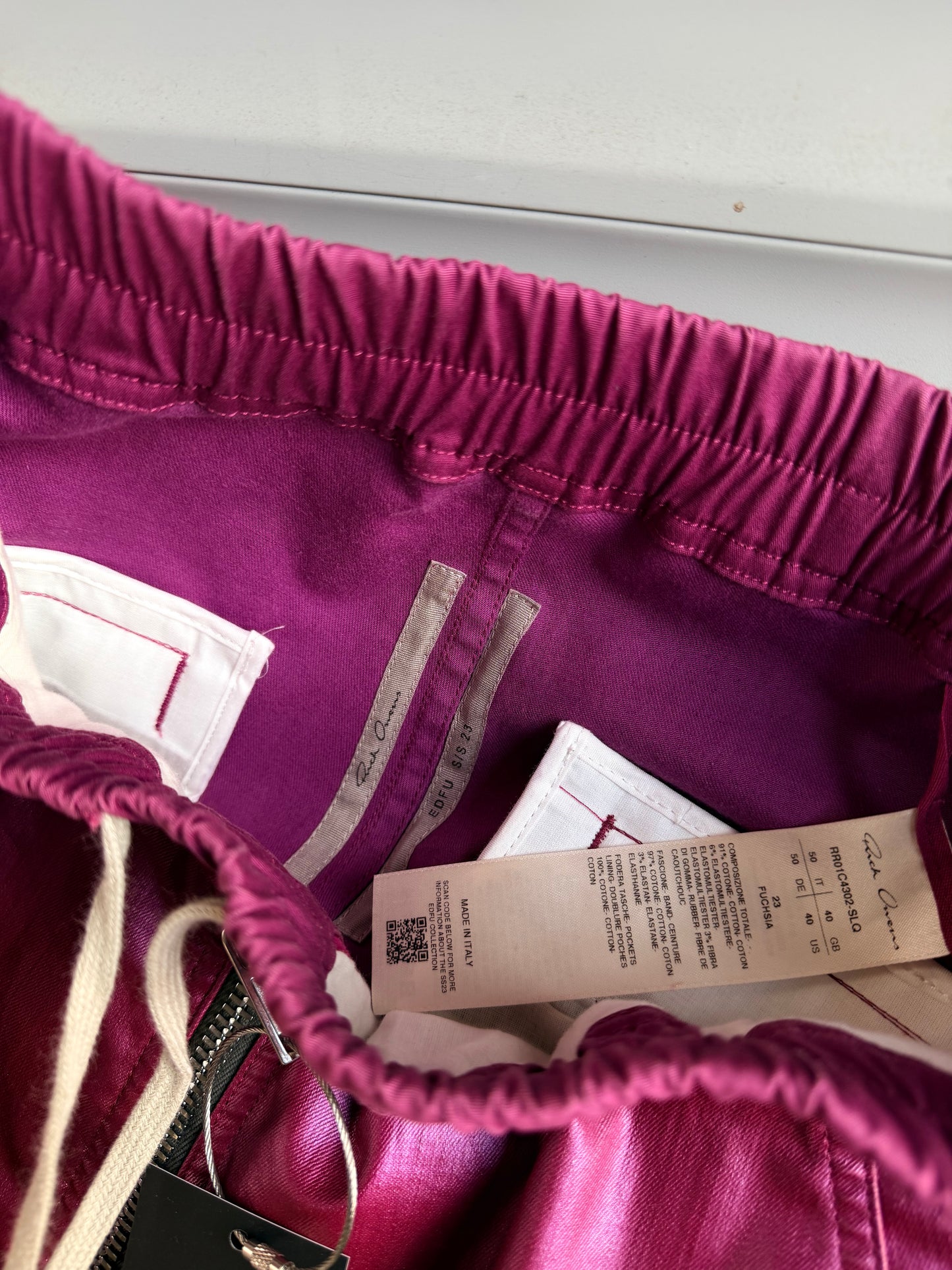 RICK OWENS PINK WAXED BELA