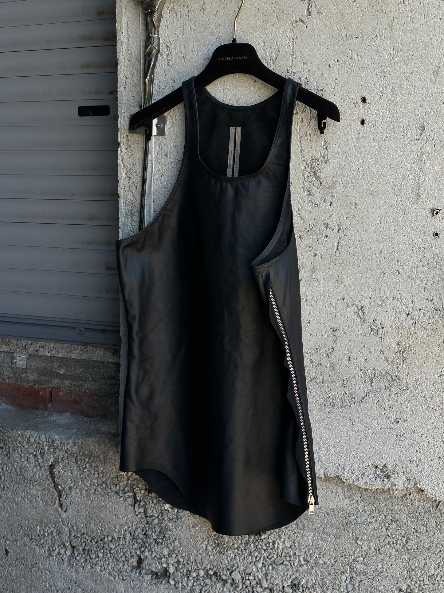 RICK OWENS LAMB LEATHER TANK