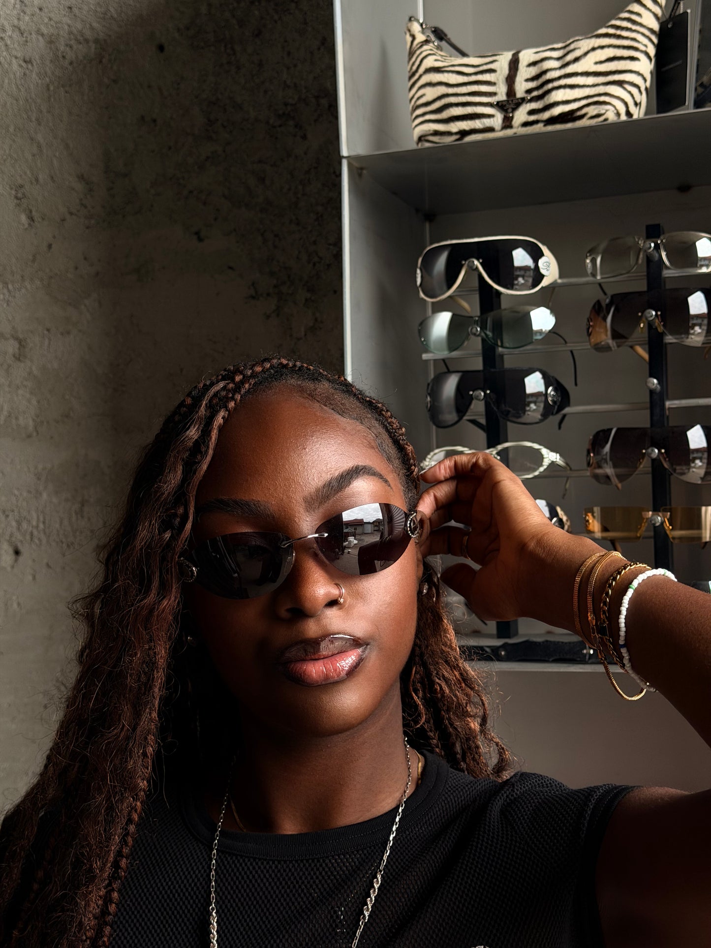 GIVENCHY BLACK RHINESTONES SUNGLASSES