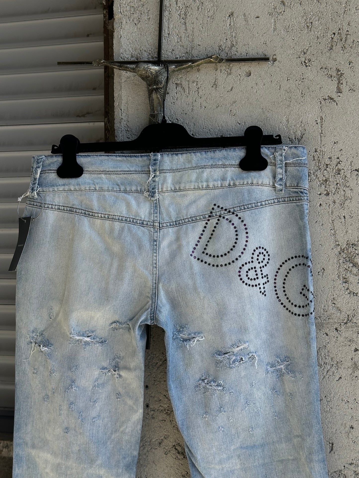 DOLCE & GABBANA FLARED BACK LOGO PANTS
