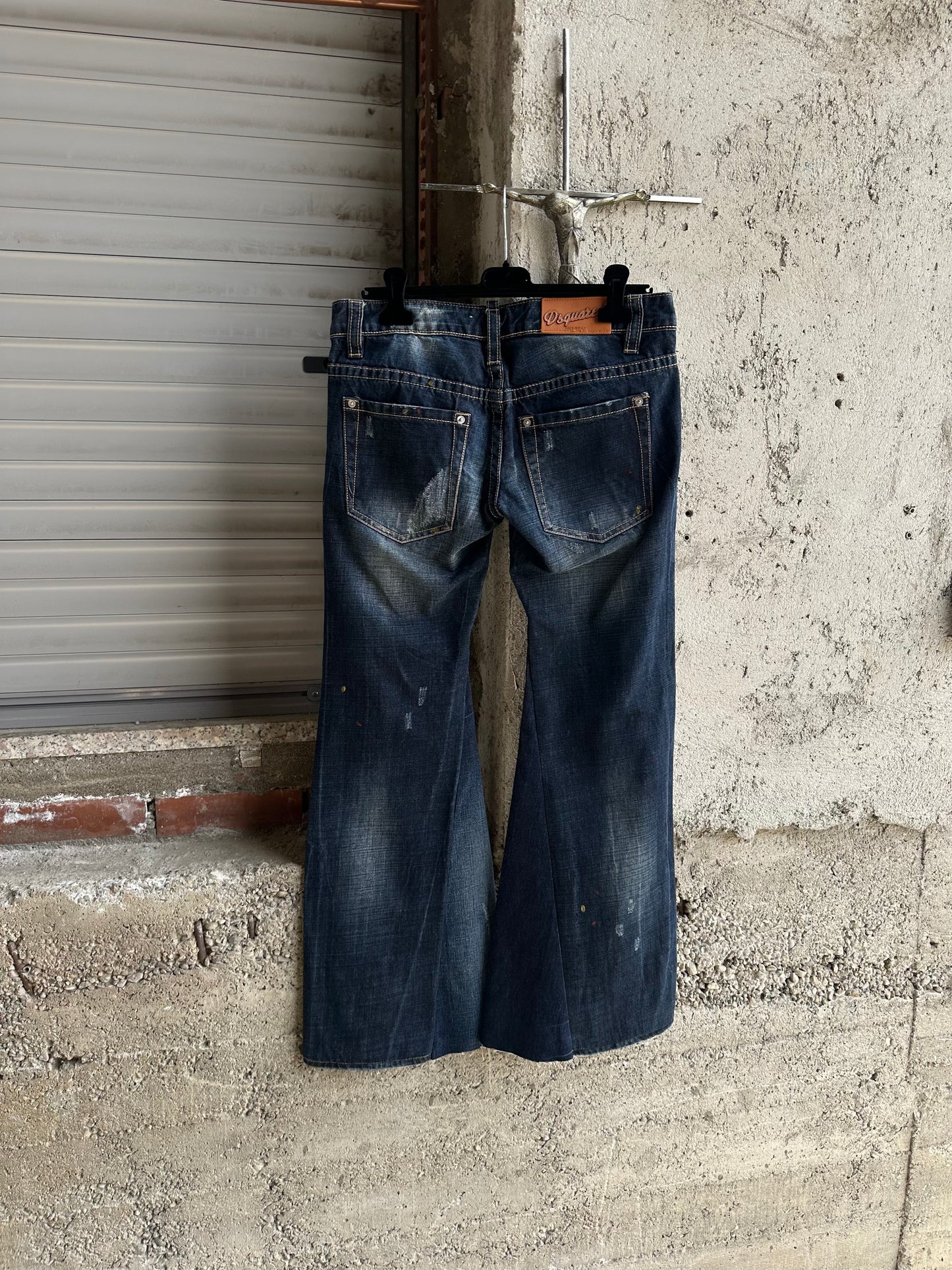 DSQUARED2 FLARED DENIM PANTS
