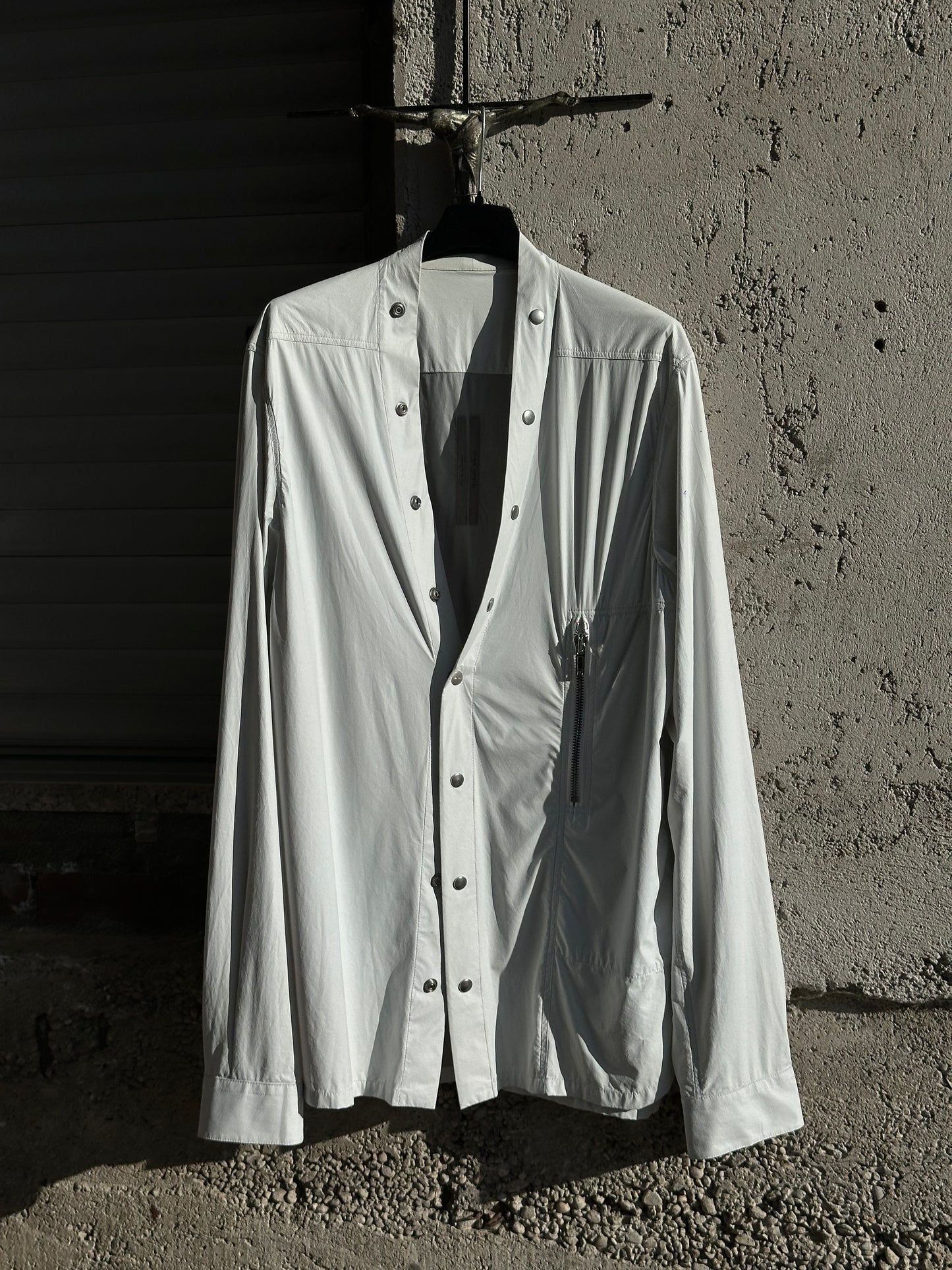 RICK OWENS TECUATL S/S 20 WHITE SHIRT