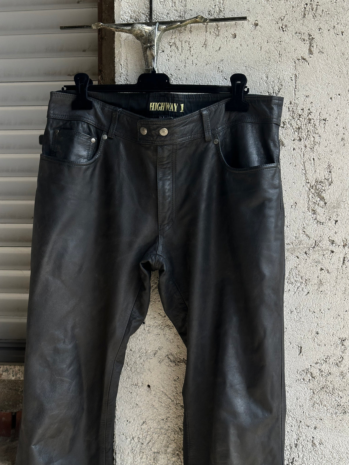 LEATHER MOTOR TROUSERS
