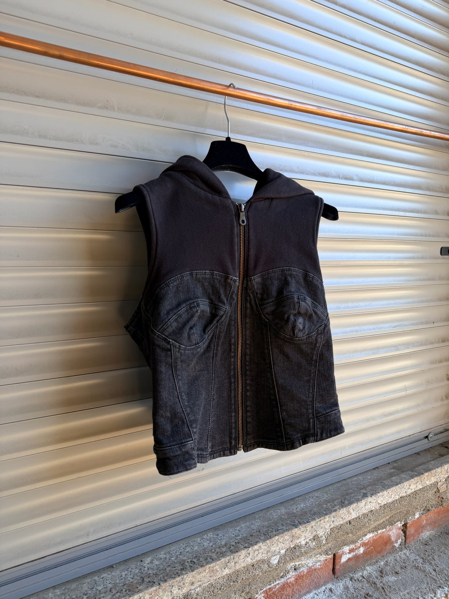 DIESEL TOP HOODED DENIM