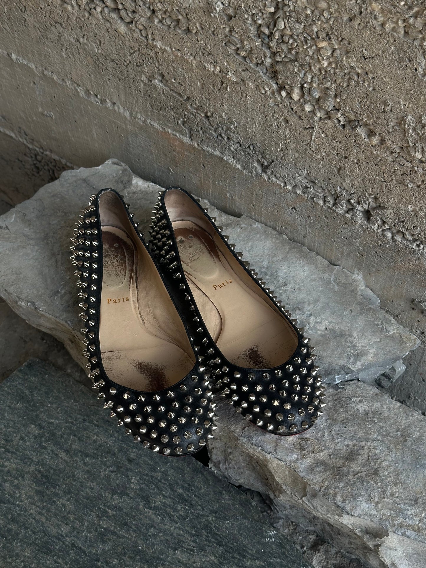 CHRISTIAN LOUBOUTIN STUDDED BALLETS