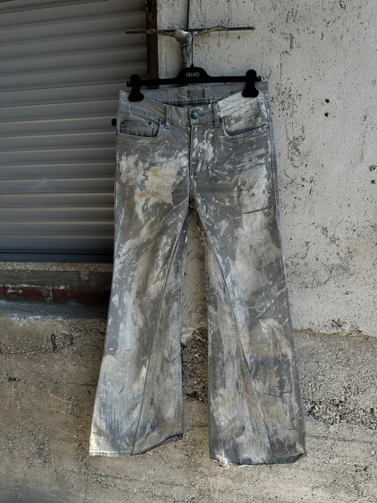 MUD WAXED FLARED DENIM