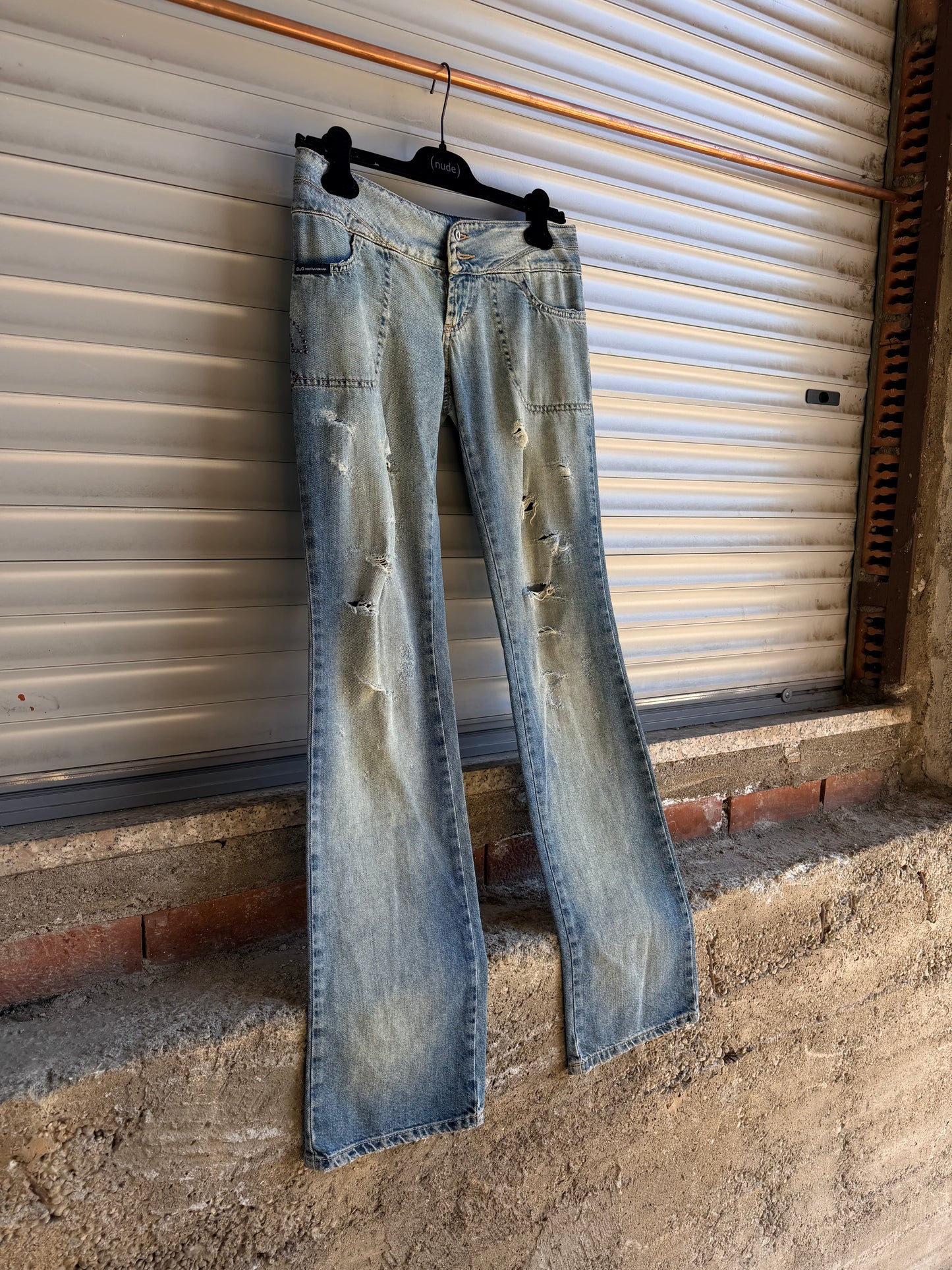 DOLCE & GABBANA LOW WAISTED BOOTCUT DENIM