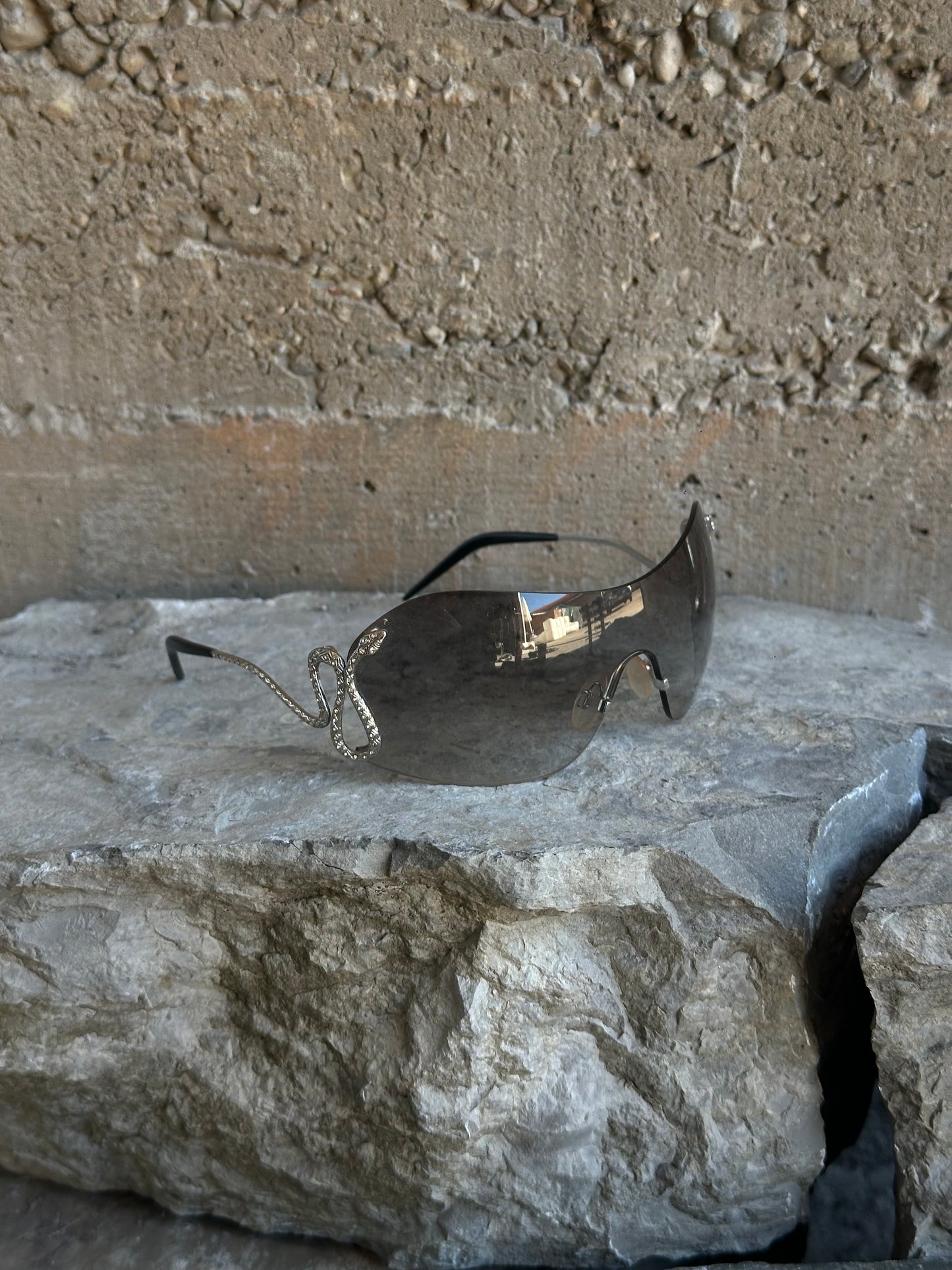 ROBERTO CAVALLI RHINESTONES SNAKE SUNGLASSES