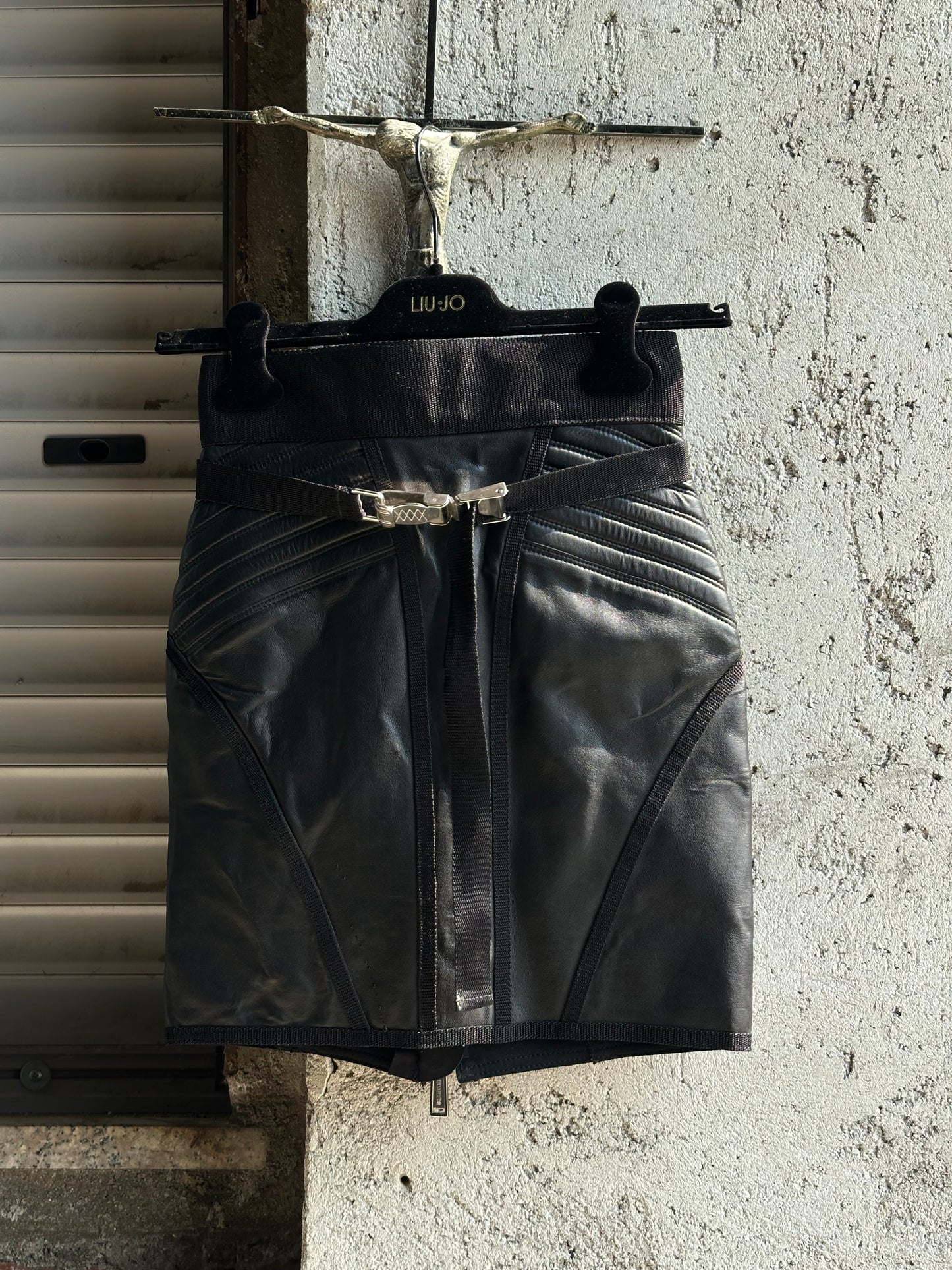 DSQUARED2 LEATHER MOTOR SHIRT