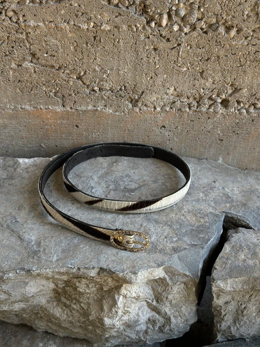 BLUMARINE ZEBRA RHINESTONES MINI BELT