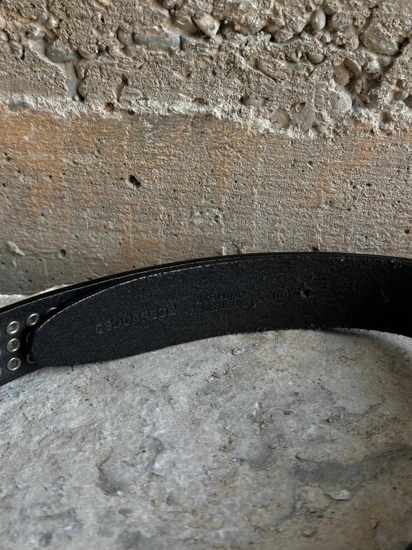 DSQUARED2 BLACK STUDDED BELT
