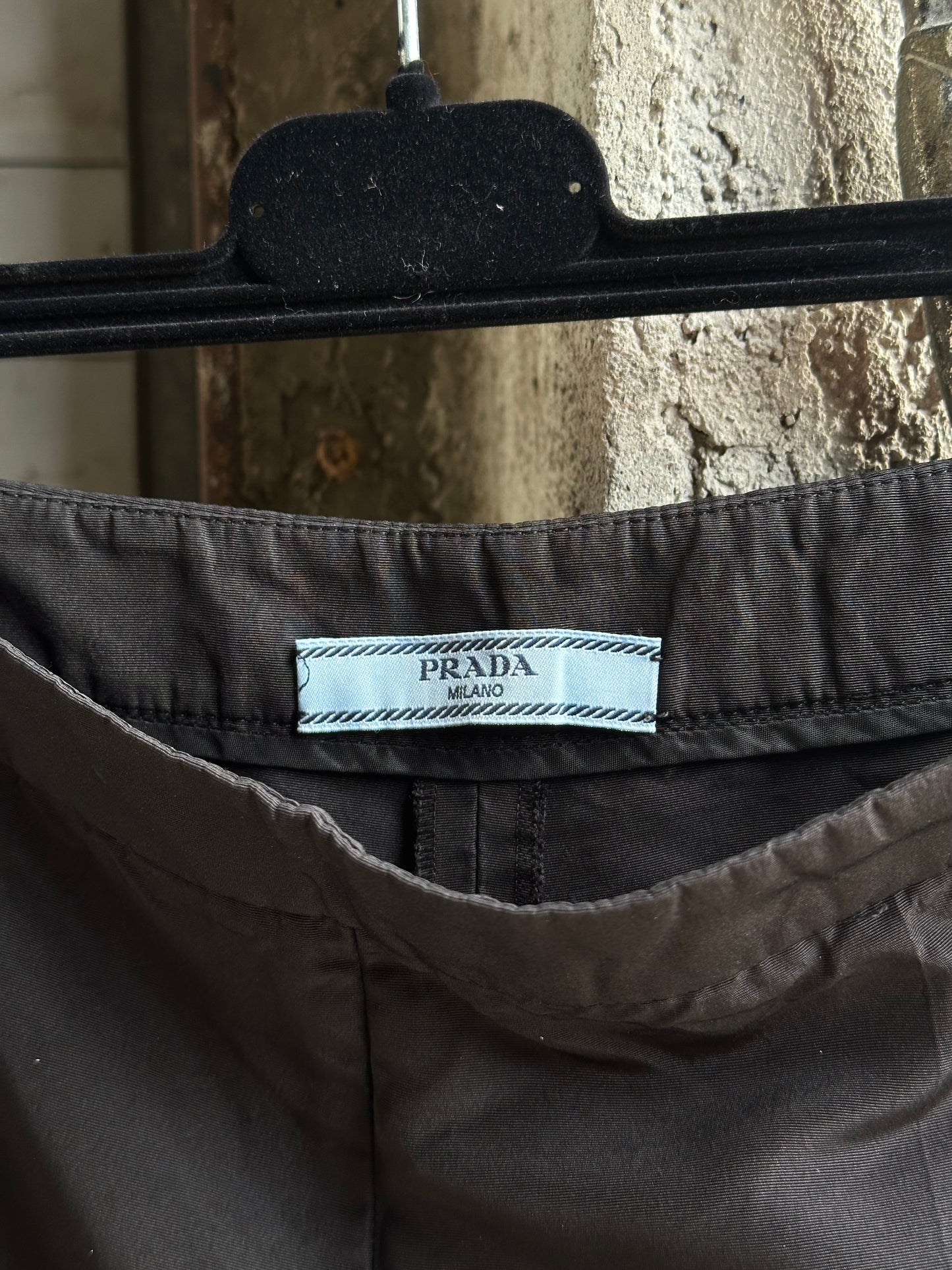 PRADA LOW WAIST BALOON NYLON JORTS